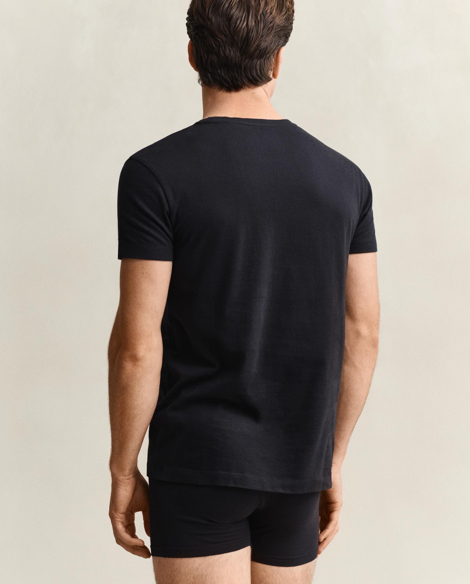 Pack de dos camisetas interiores de cuello redondo y manga corta - Gant - Negro Negro-2