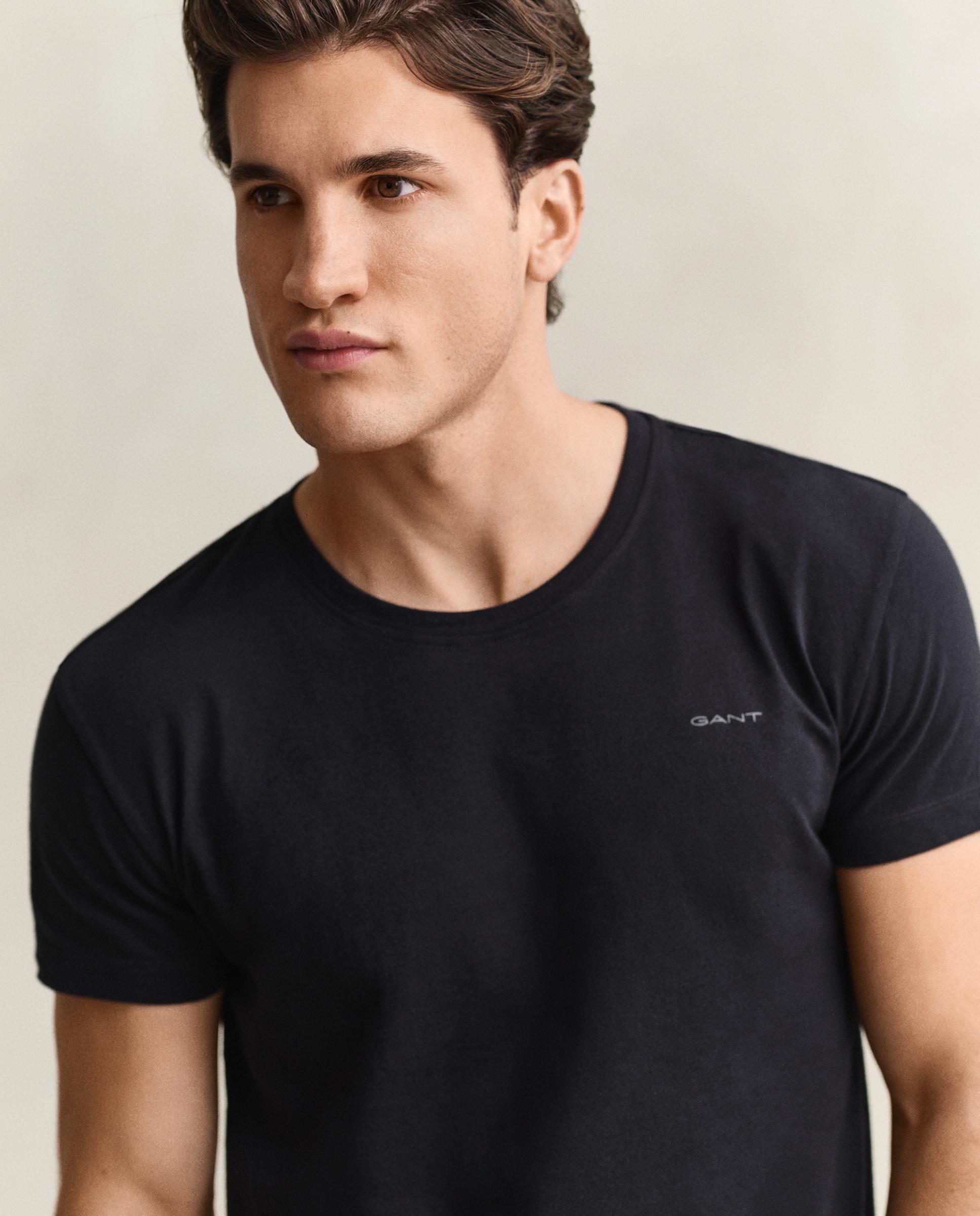 Pack de dos camisetas interiores de cuello redondo y manga corta - Gant - Negro Negro-3