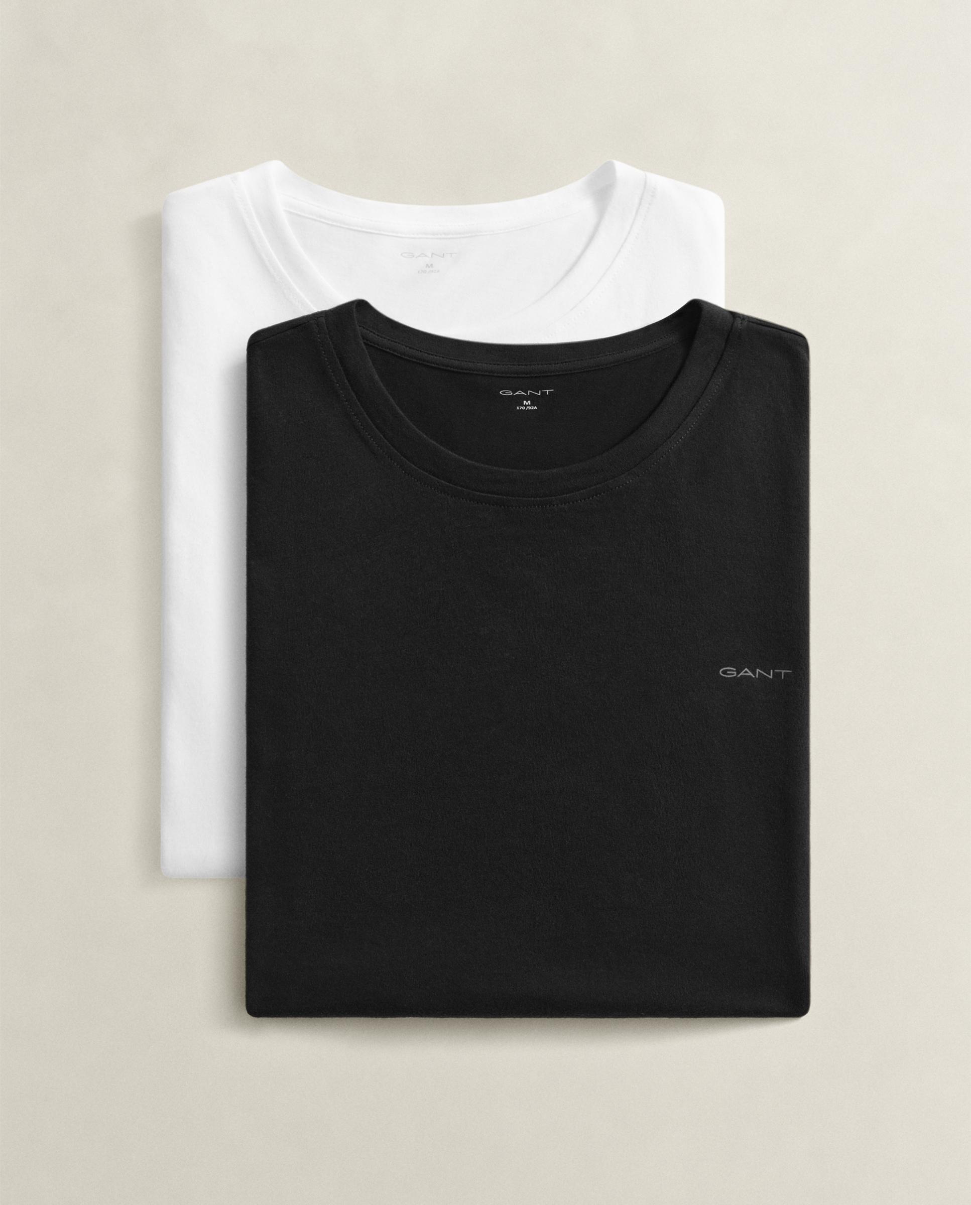 Pack de dos camisetas interiores de cuello redondo y manga corta - Gant - Negro Negro-4