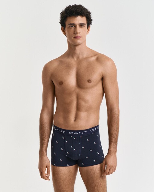 Imagen 0 de Pack de tres boxers con estampado y goma con detalle GANT