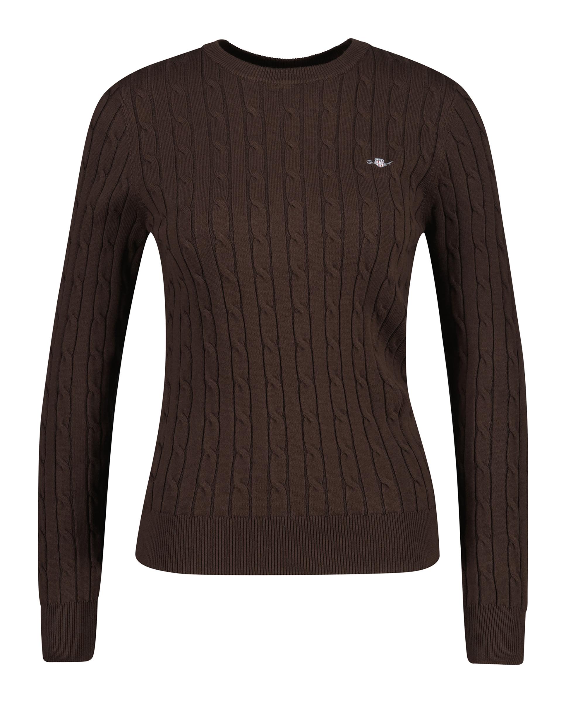 Jersey de mujer de manga larga con logo - Gant - Marrón Marrón-4