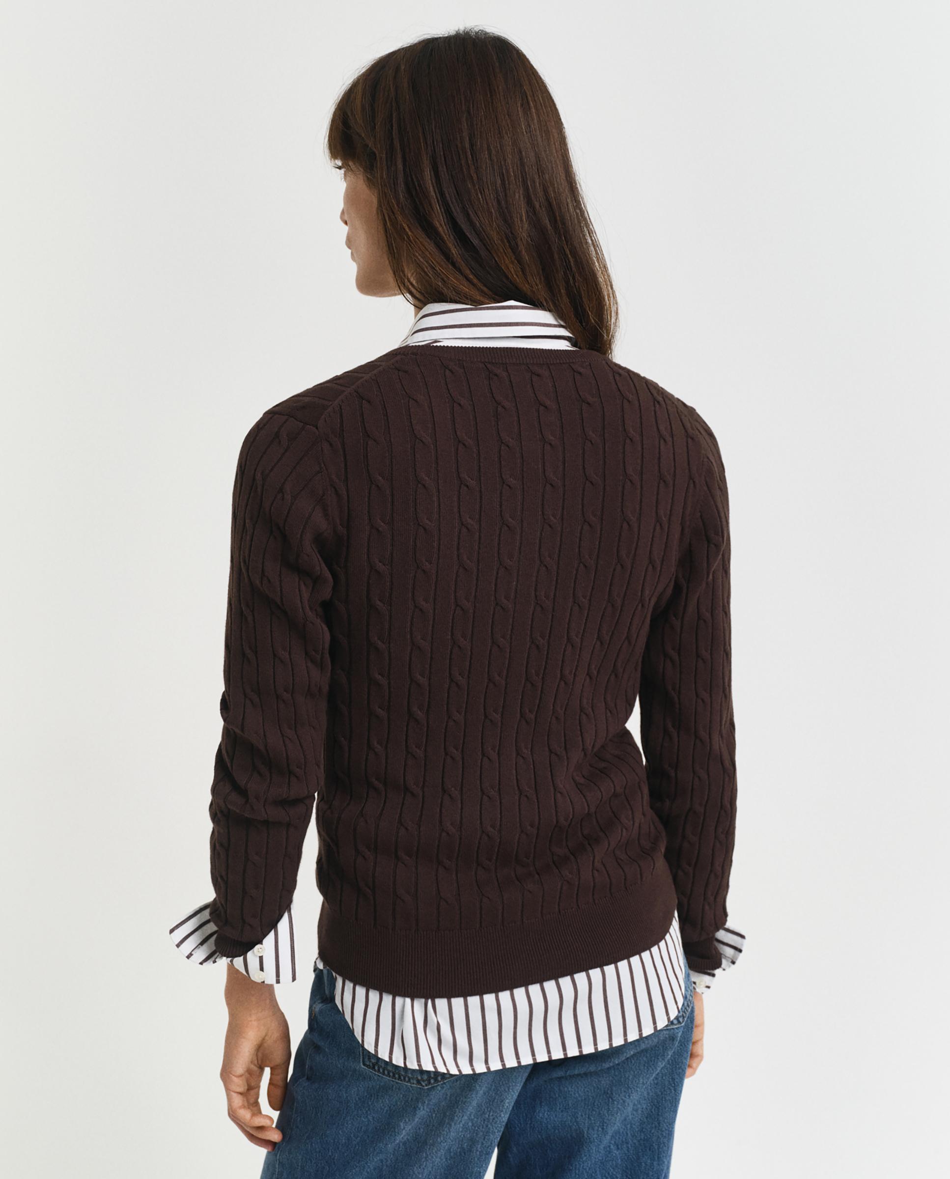 Cárdigan de mujer de punto con botones - Gant - Marrón Marrón-2