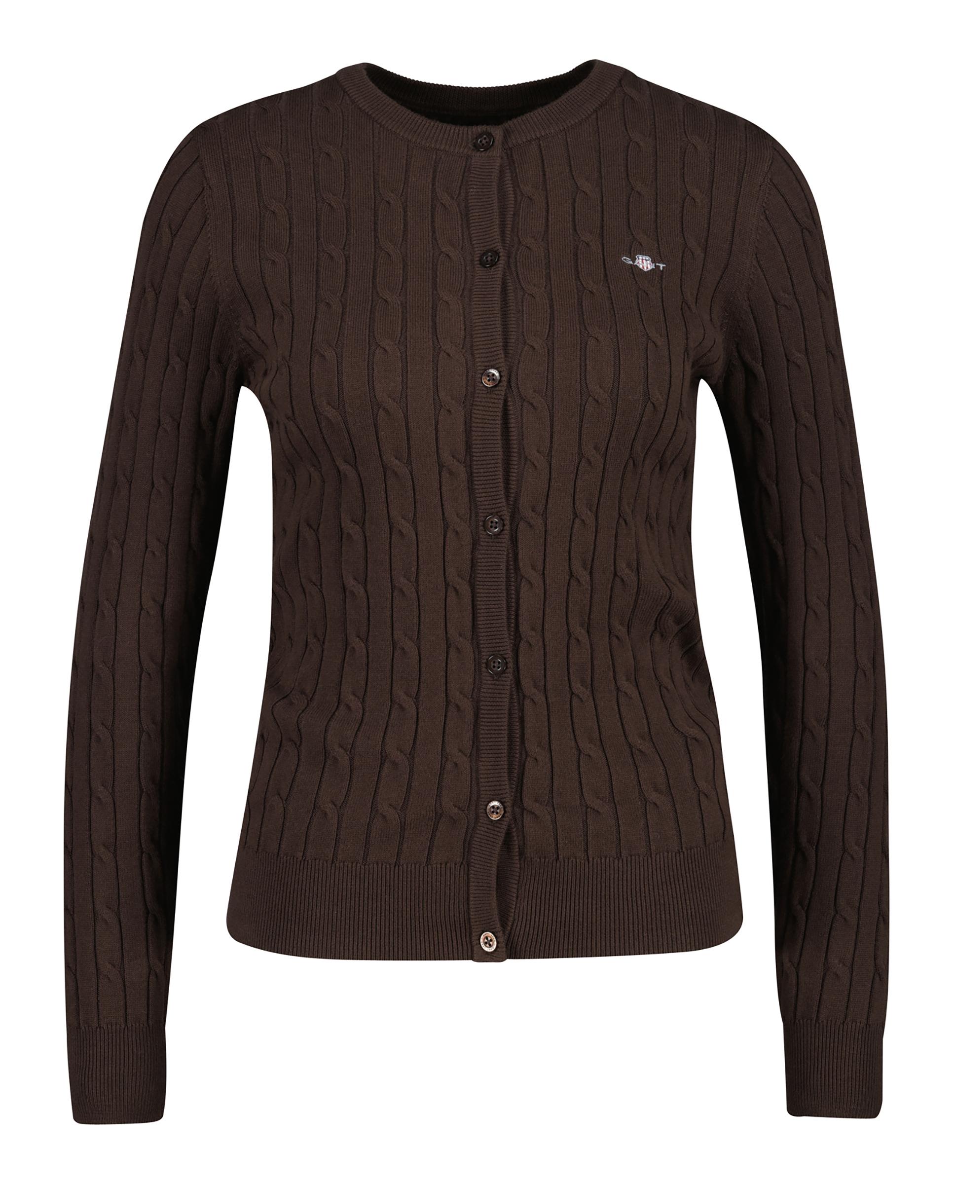 Cárdigan de mujer de punto con botones - Gant - Marrón Marrón-4