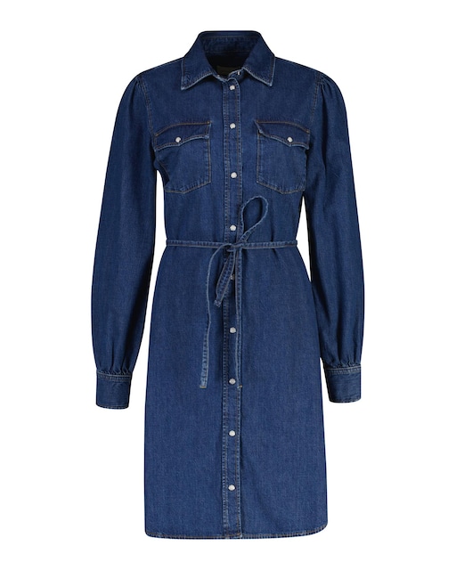 Imagen 0 de Vestido vaquero con manga abullonada