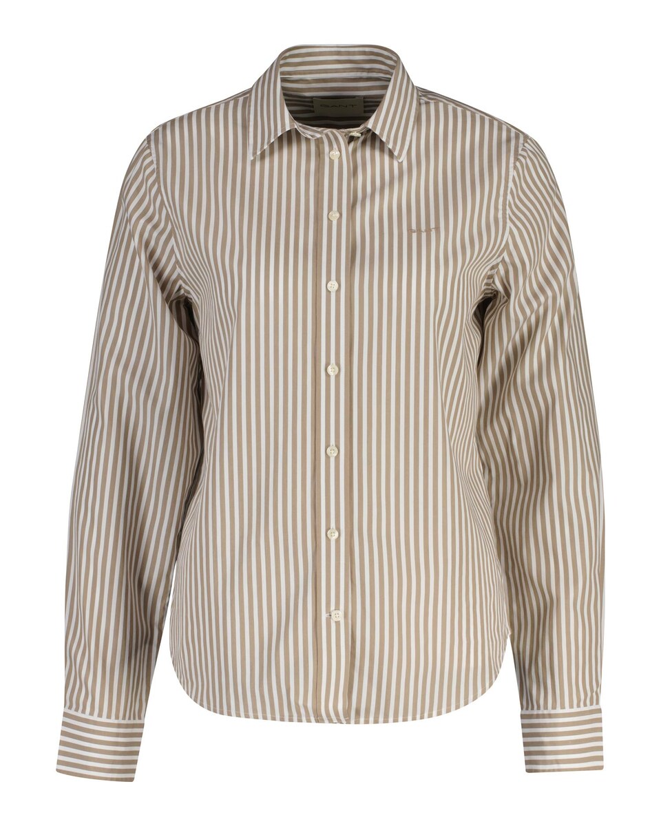 Camisa de mujer regular fit de popelina a rayas · Gant · El Corte