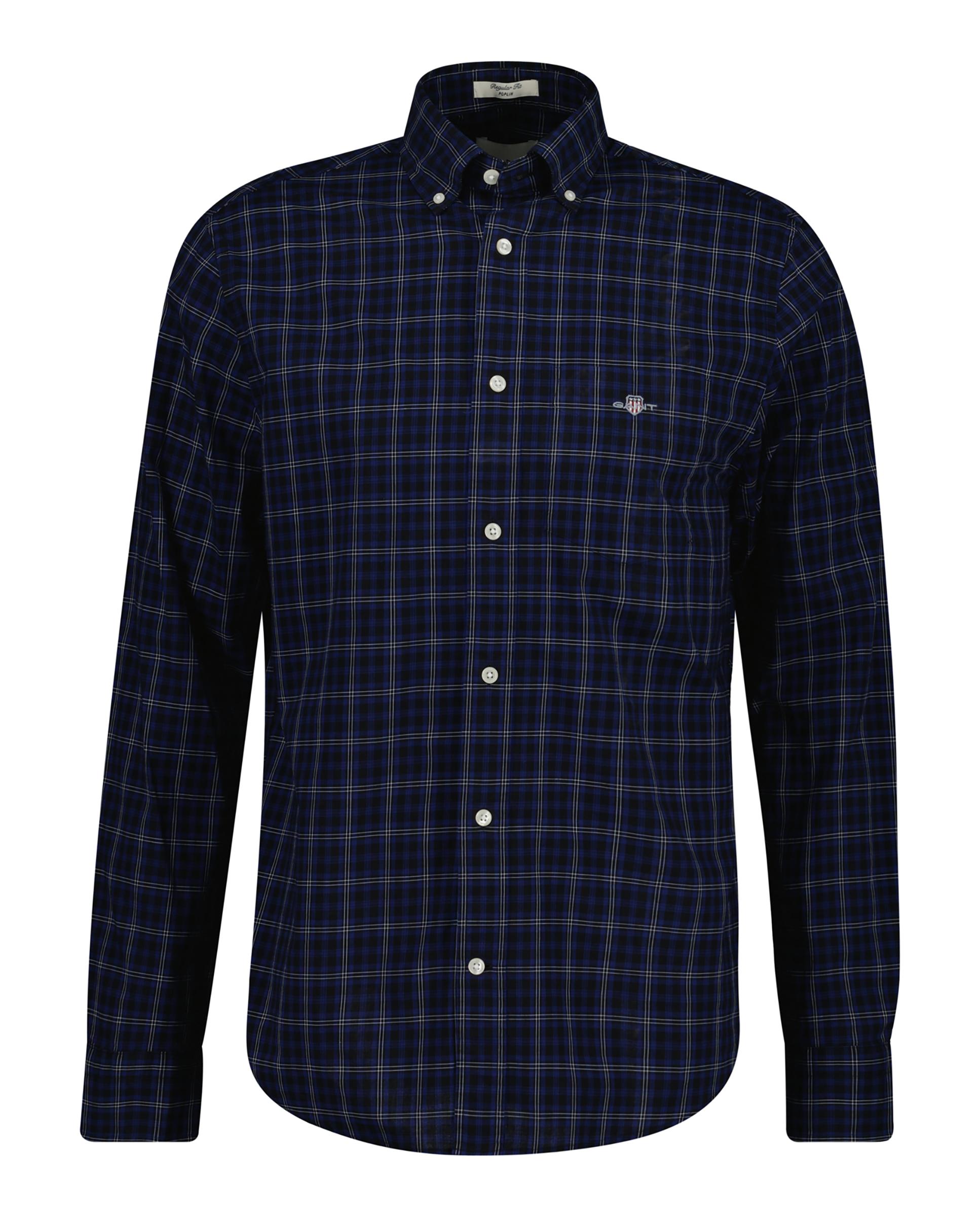 Imagen 0 de Camisa de cuadros de hombre en popelina clásica de cuadros regular fit Azul marino