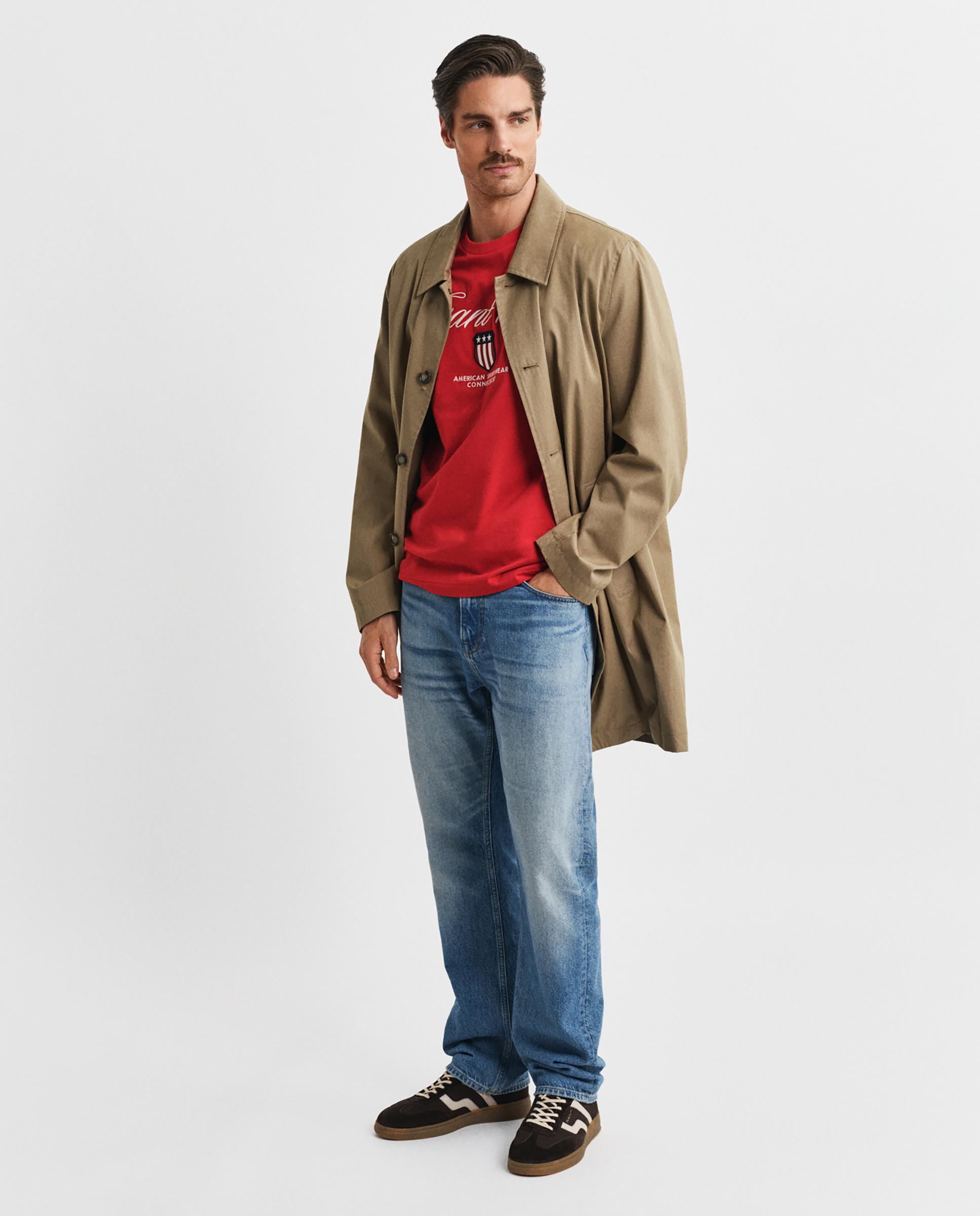 Imagen 0 de Camiseta de hombre de manga corta con dibujo frontal