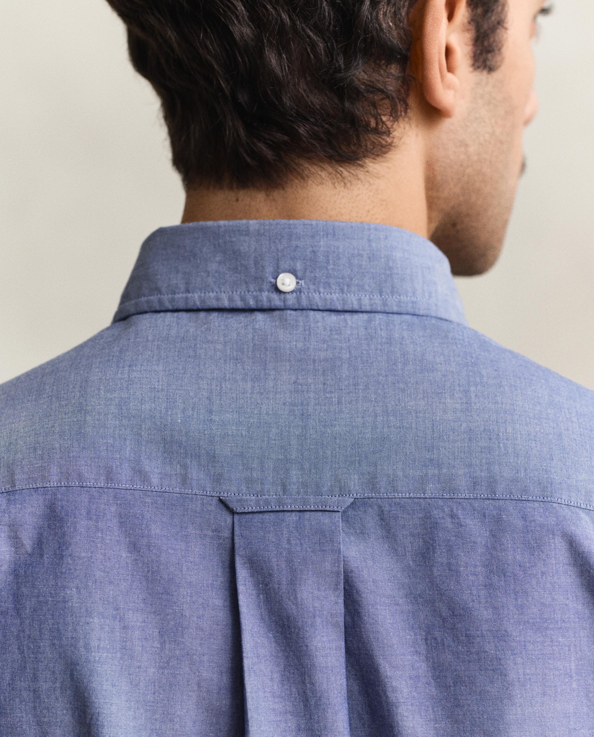 Camisa de hombre Regular Fit clásica de popelina - Gant - Azul denim Azul denim-3
