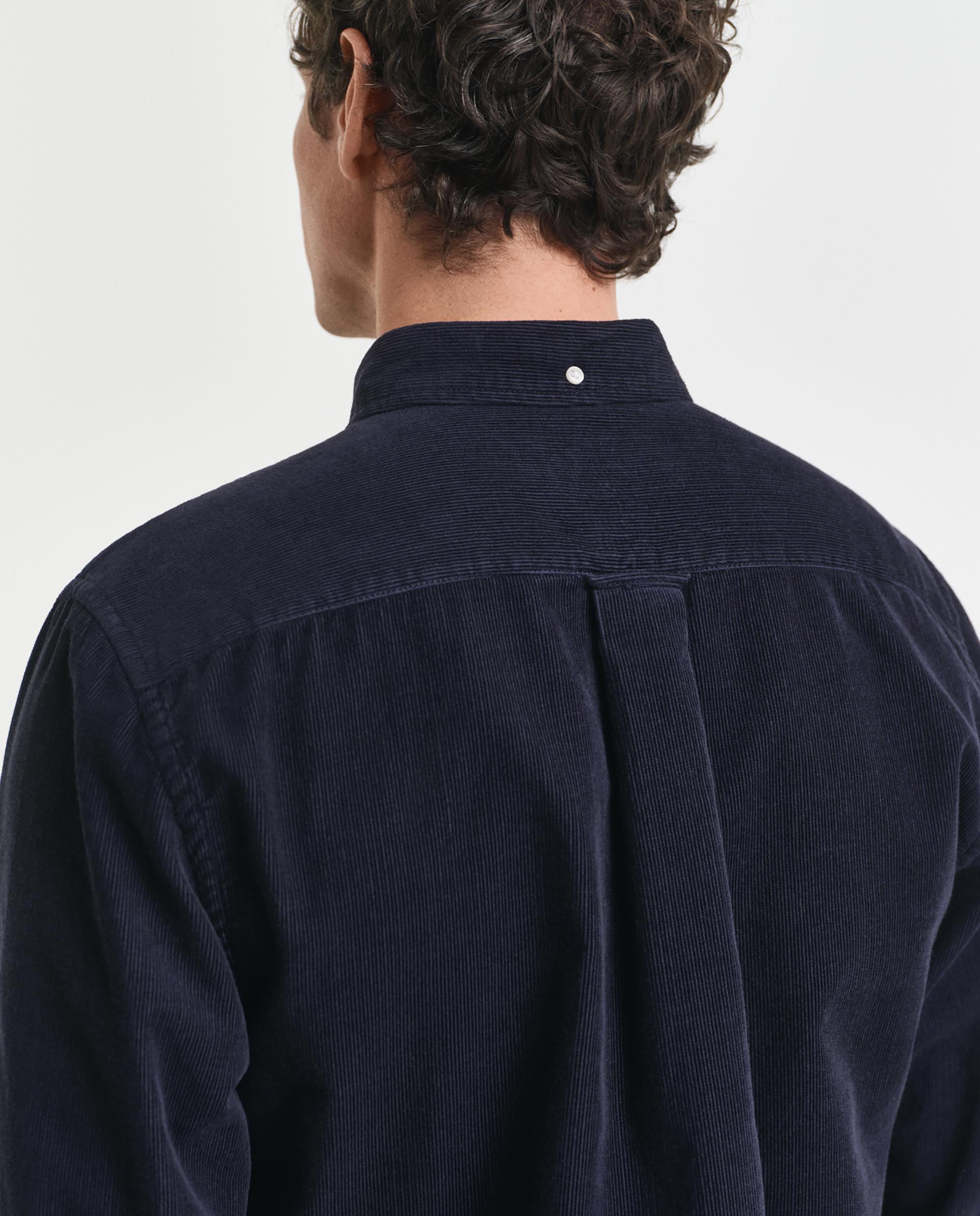 Imagen 2 de Camisa de hombre de pana con logo en el pecho - Gant - Azul oscuro Azul oscuro