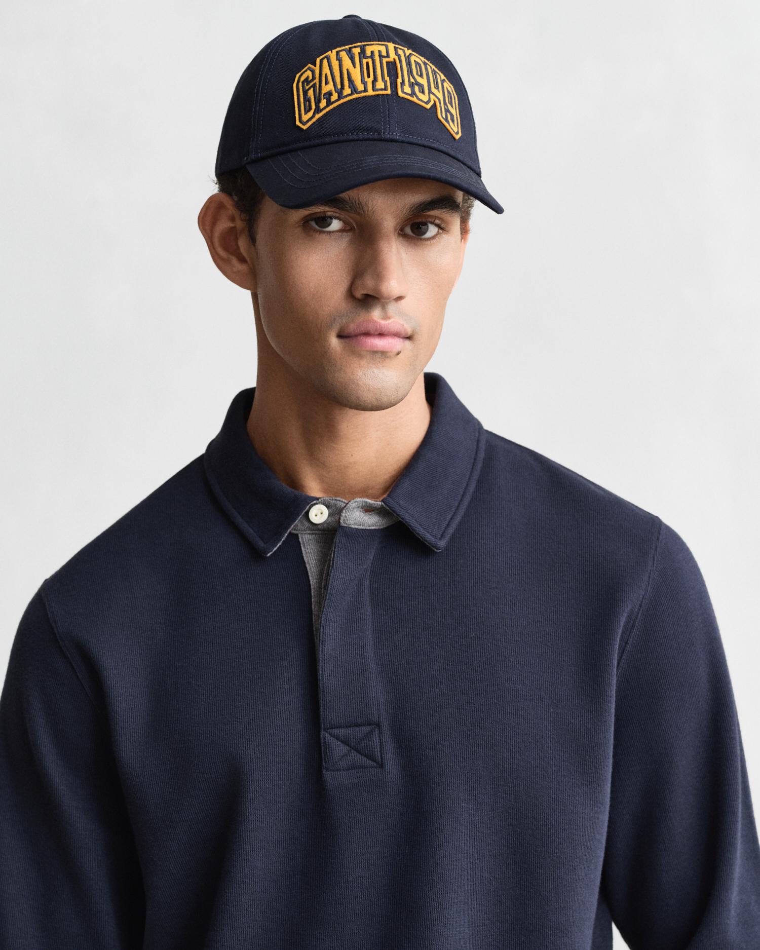 Sudadera de hombre estilo polo de manga en algodón - Gant - Azul oscuro Azul oscuro-3