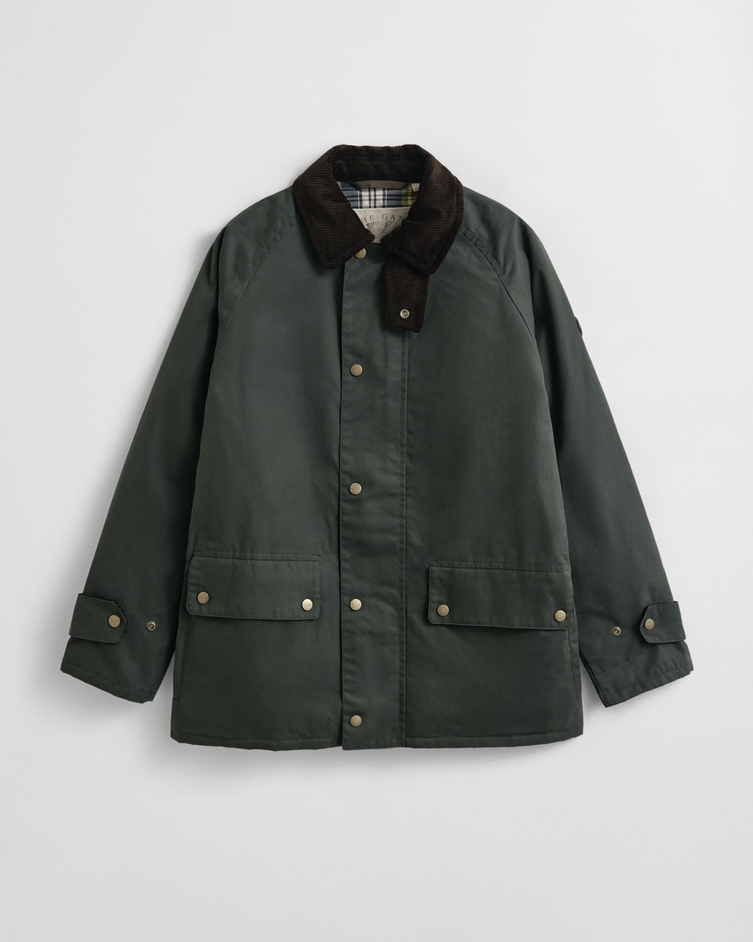 Cazadora de hombre largo medio con bolsillos de solapa - Gant - Verde Verde-1