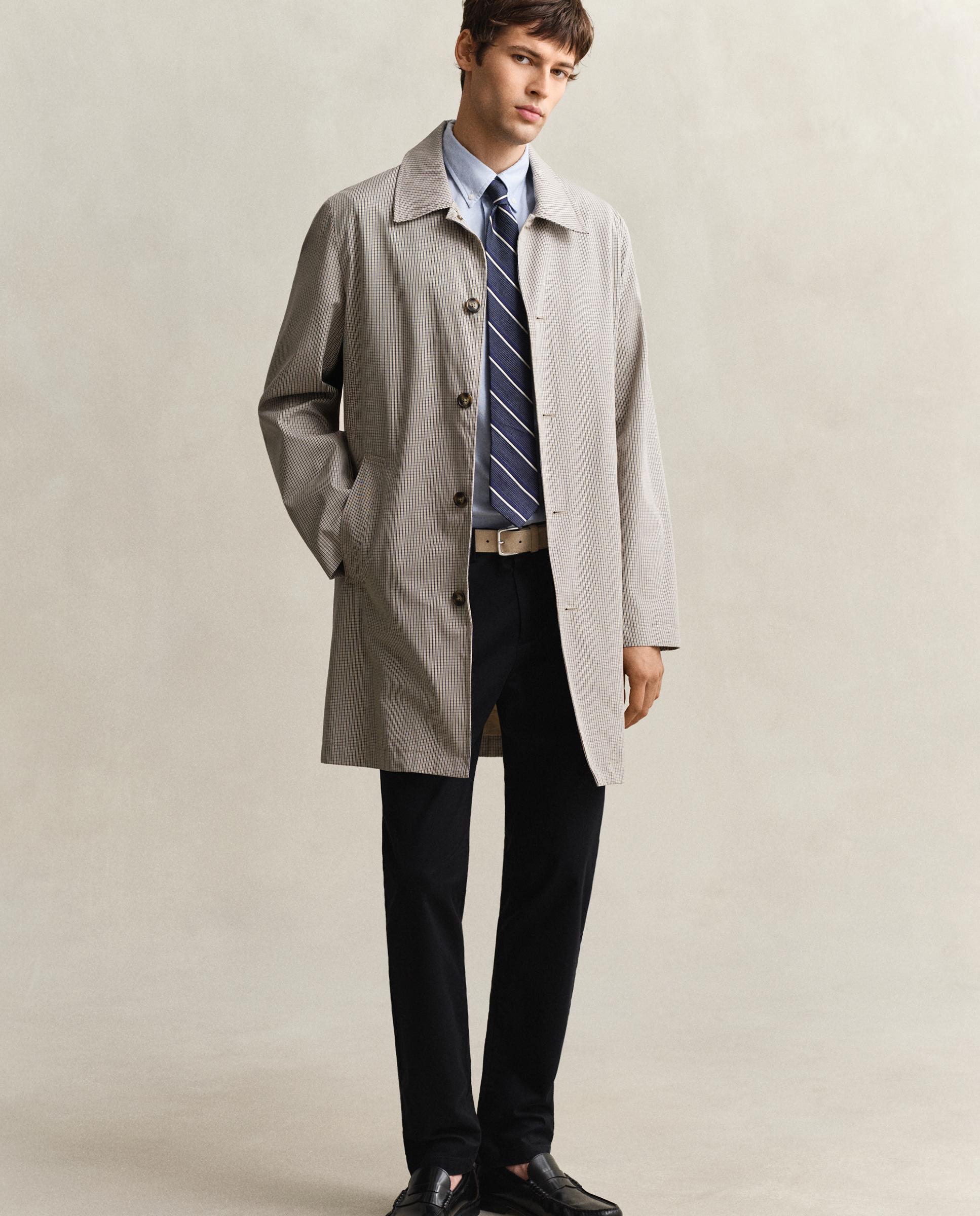 Gant - Gabardina de hombre en mezcla de algodón cuadros.