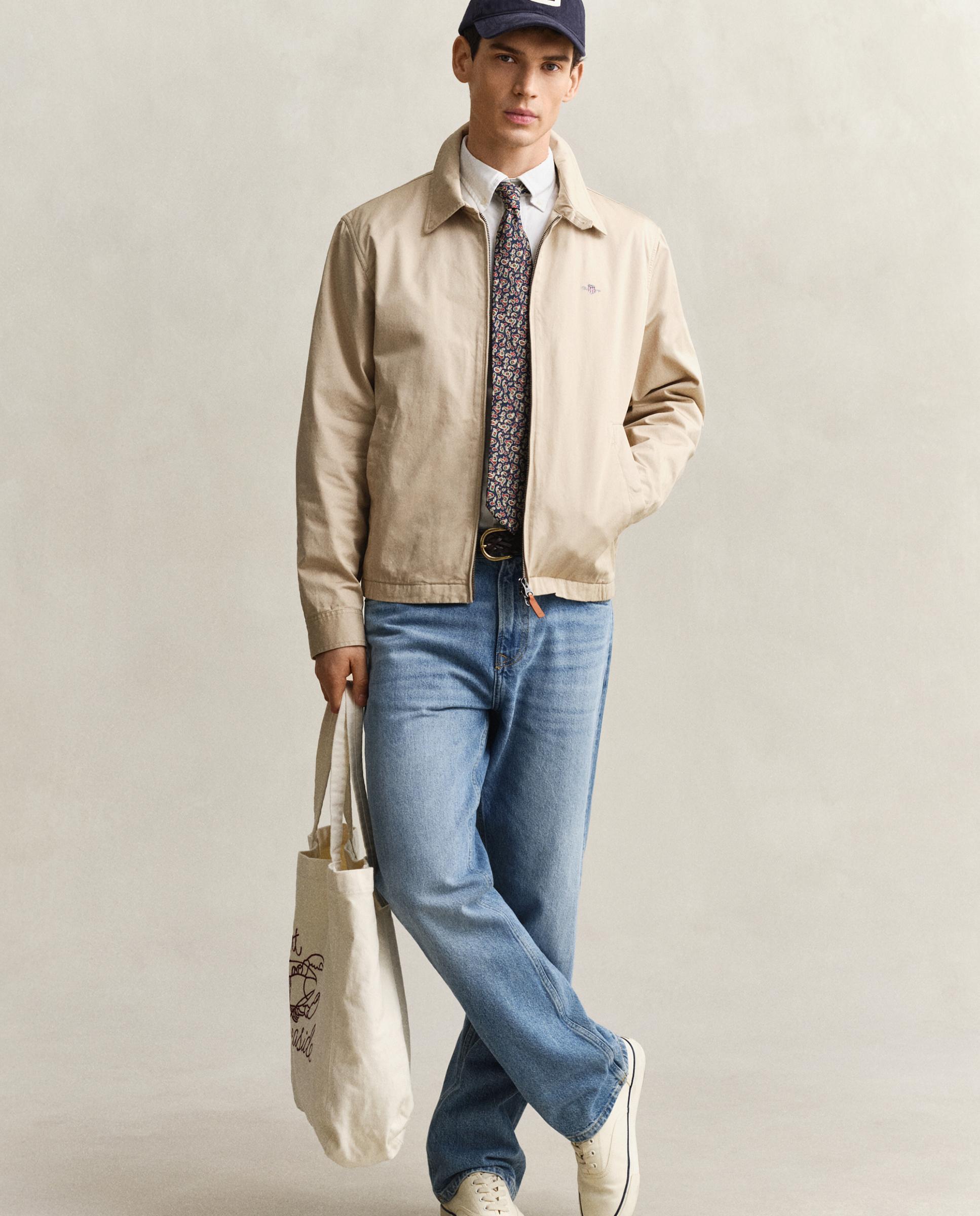 Chaqueta de hombre Windcheater de algodón - Gant - Beige Beige-4