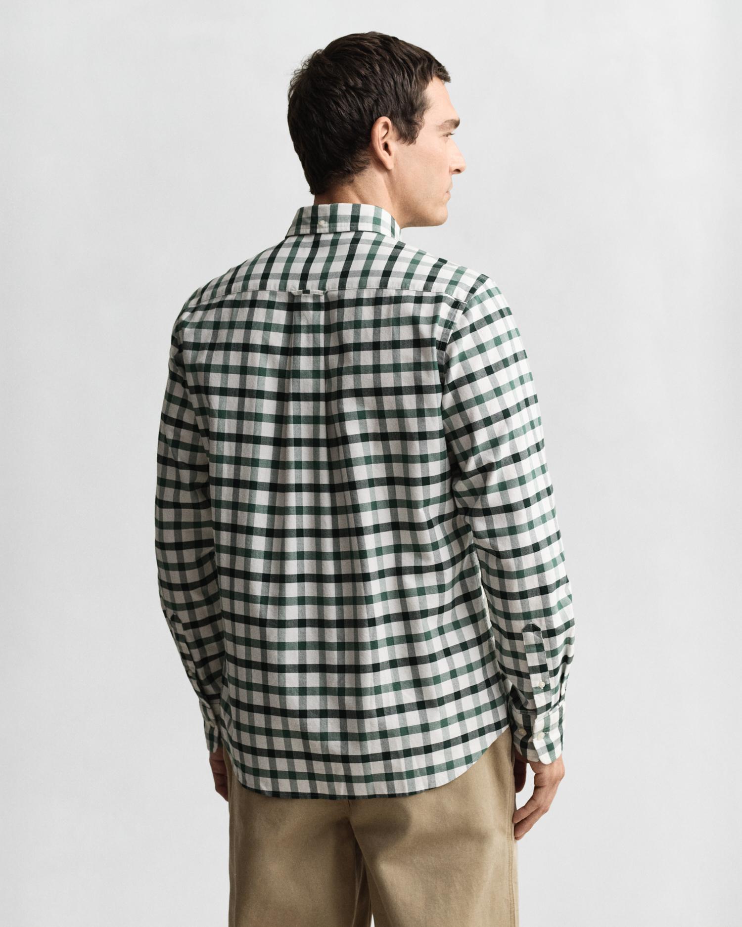 Camisa Oxford de hombre Regular Fit a cuadros - Gant - Verde Verde-2