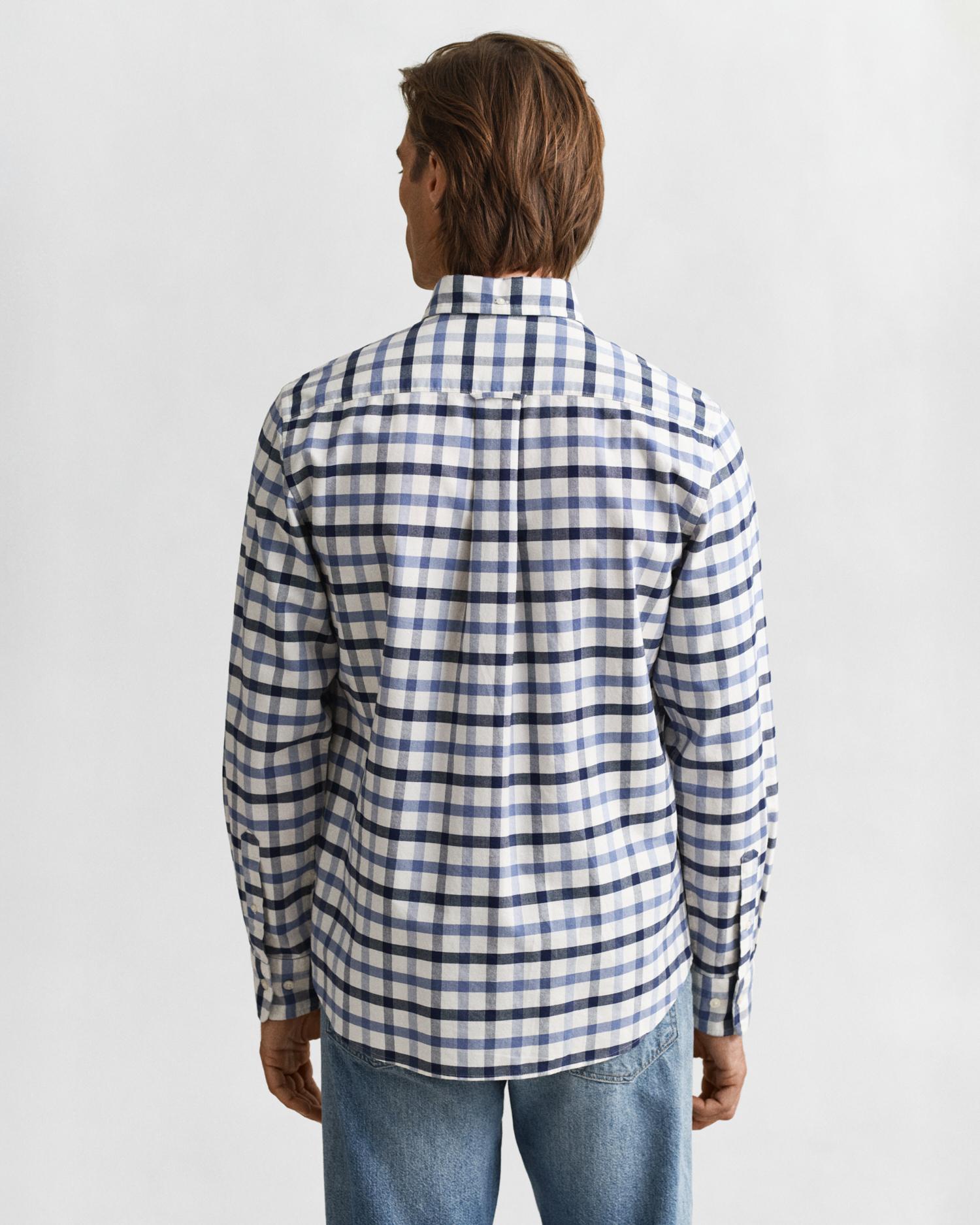 Camisa Oxford de hombre Regular Fit a cuadros - Gant - Azul Azul-2