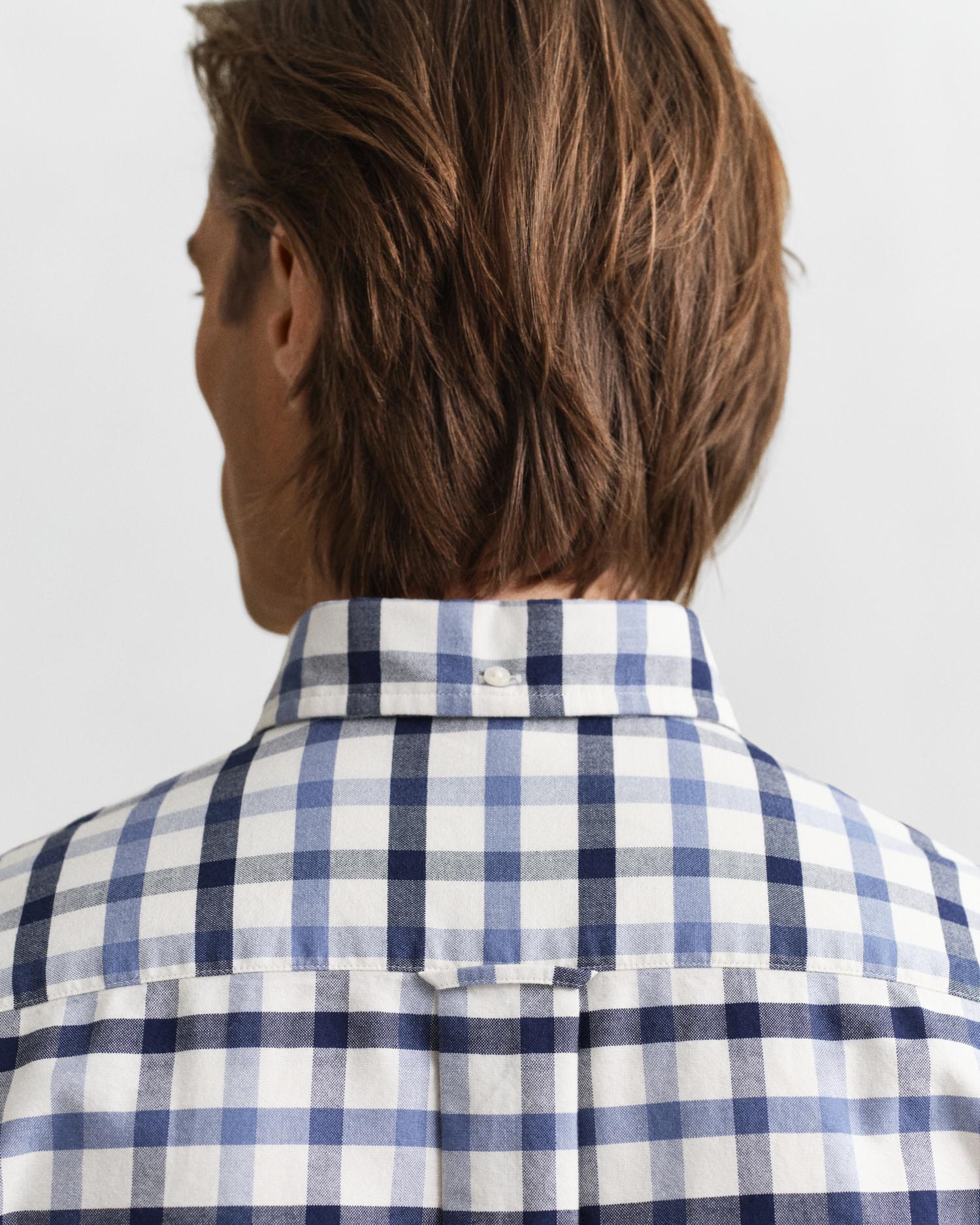 Camisa Oxford de hombre Regular Fit a cuadros - Gant - Azul Azul-3