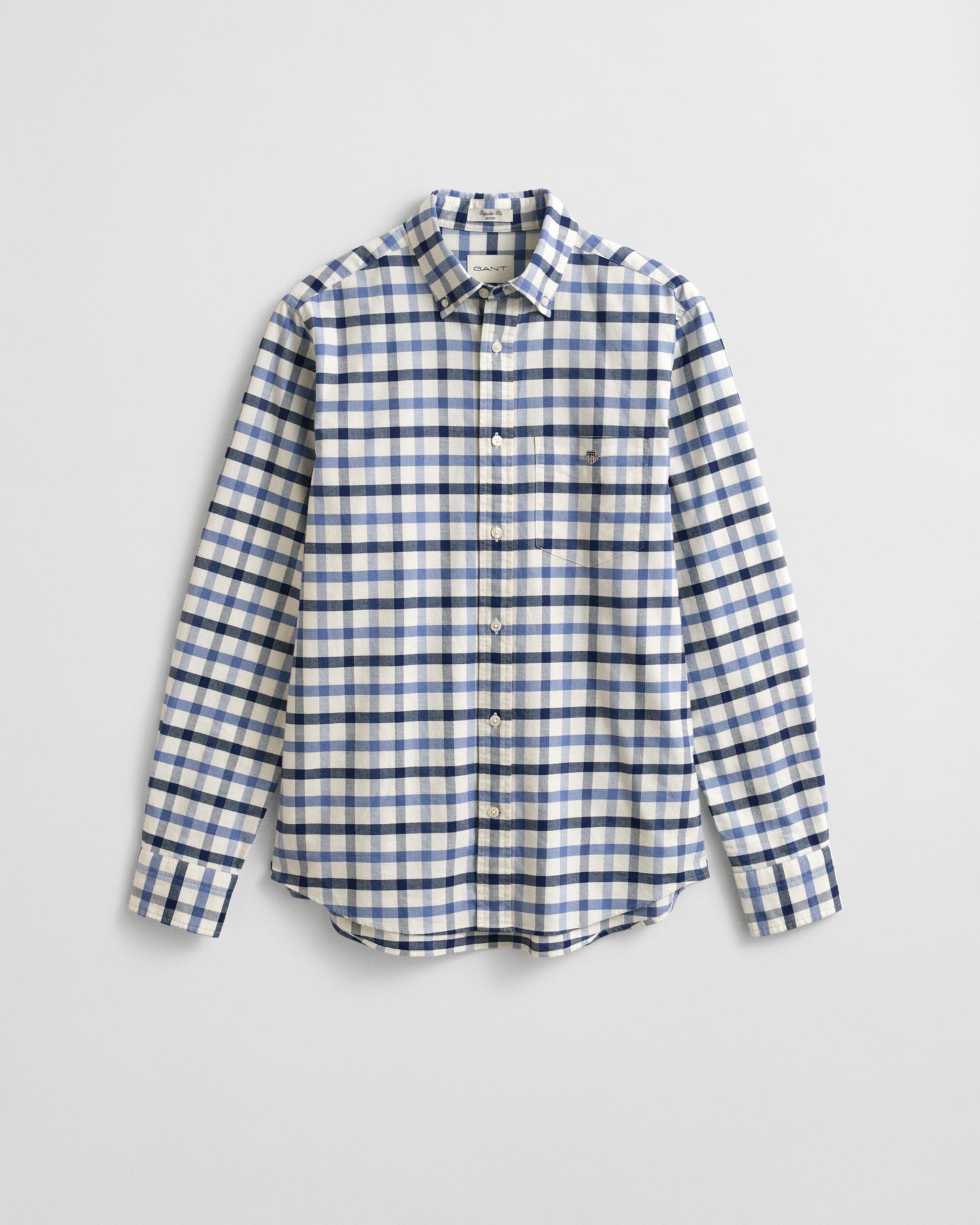 Camisa Oxford de hombre Regular Fit a cuadros - Gant - Azul Azul-5