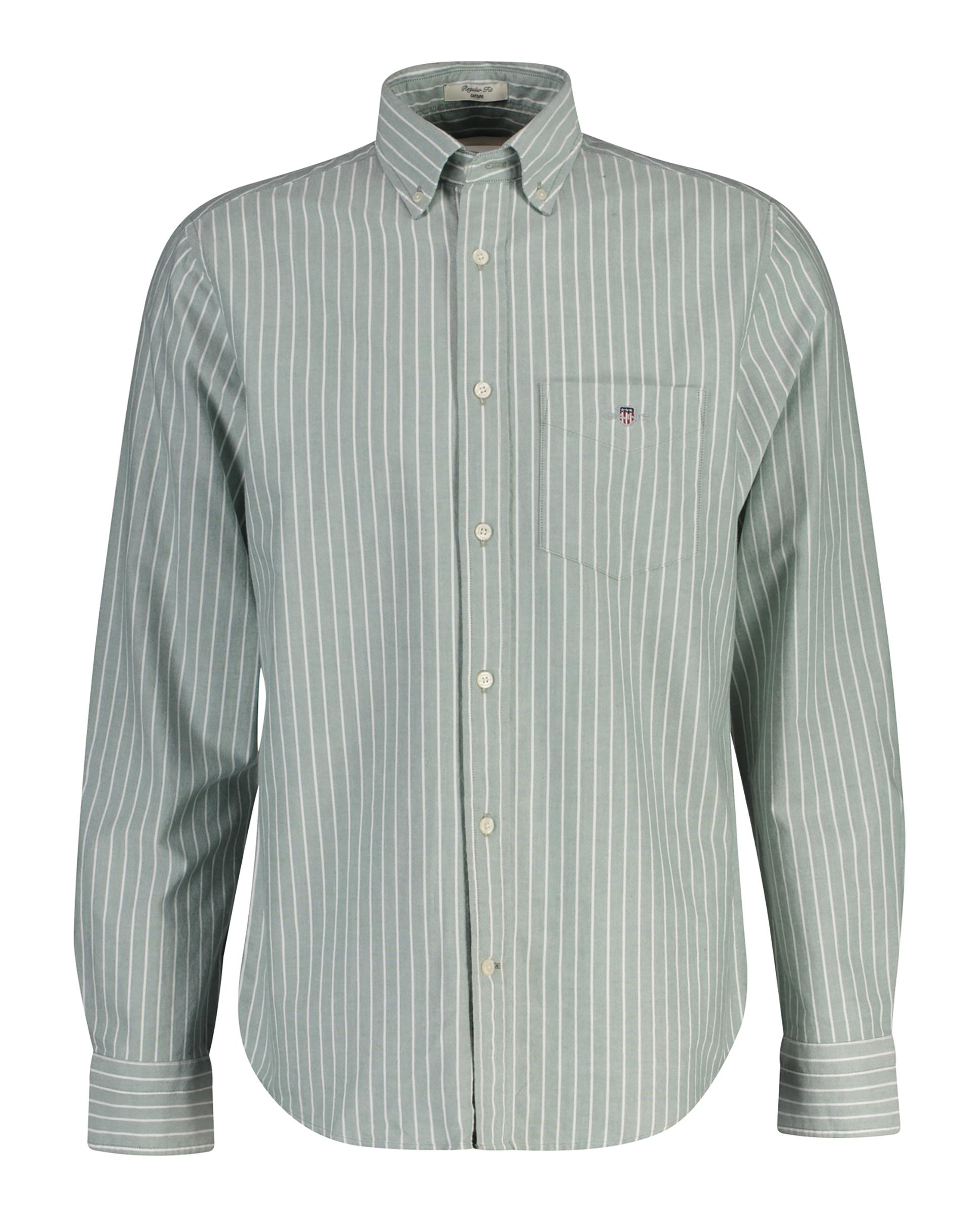 Camisa Oxford de hombre de rayas Regular Fit - Gant - Verde Verde-1