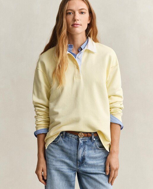 Imagen 0 de Sudadera de mujer Rugger con cuello polo