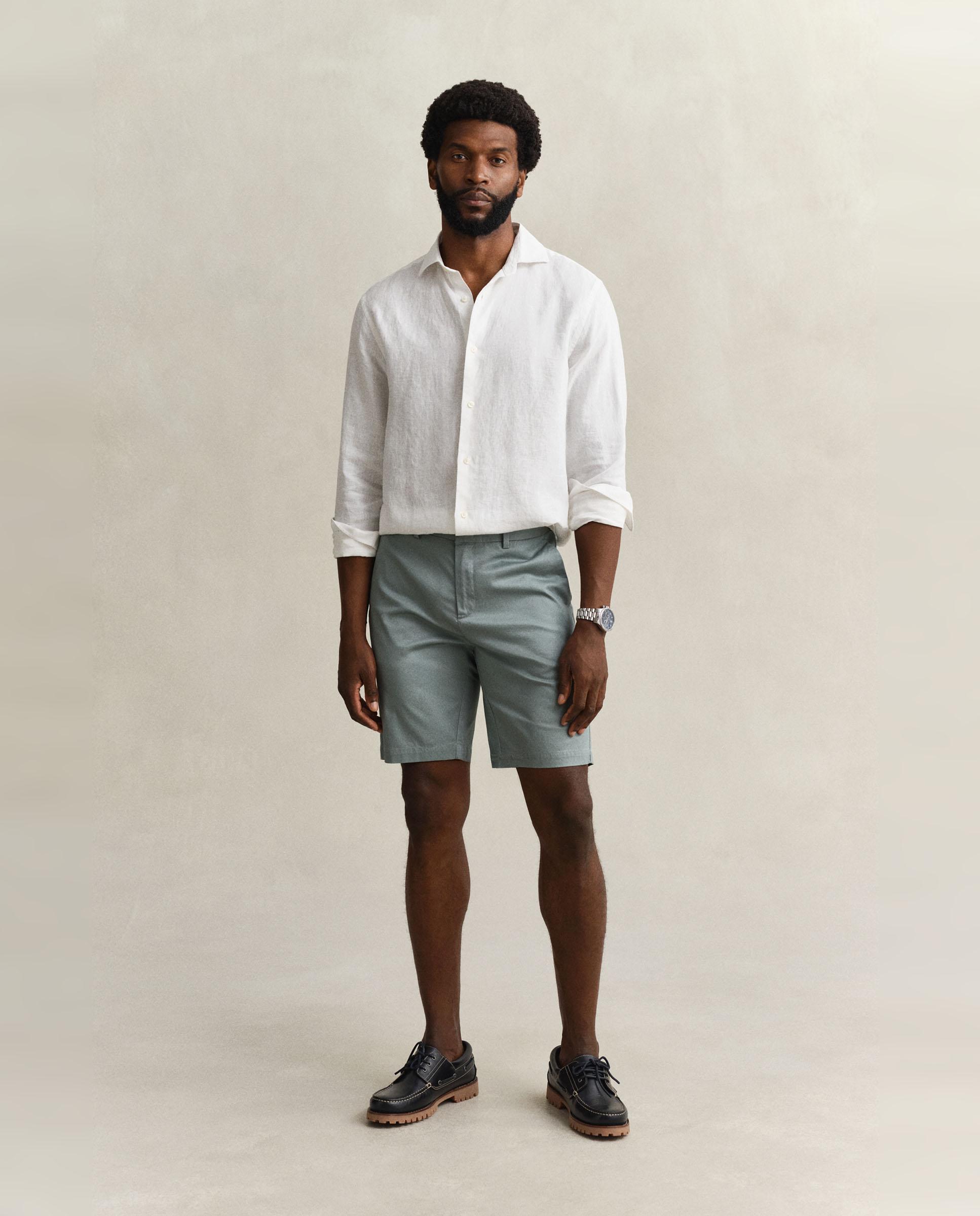 Imagen 0 de Pantalones cortos de hombre chinos deportivos Gris verdoso