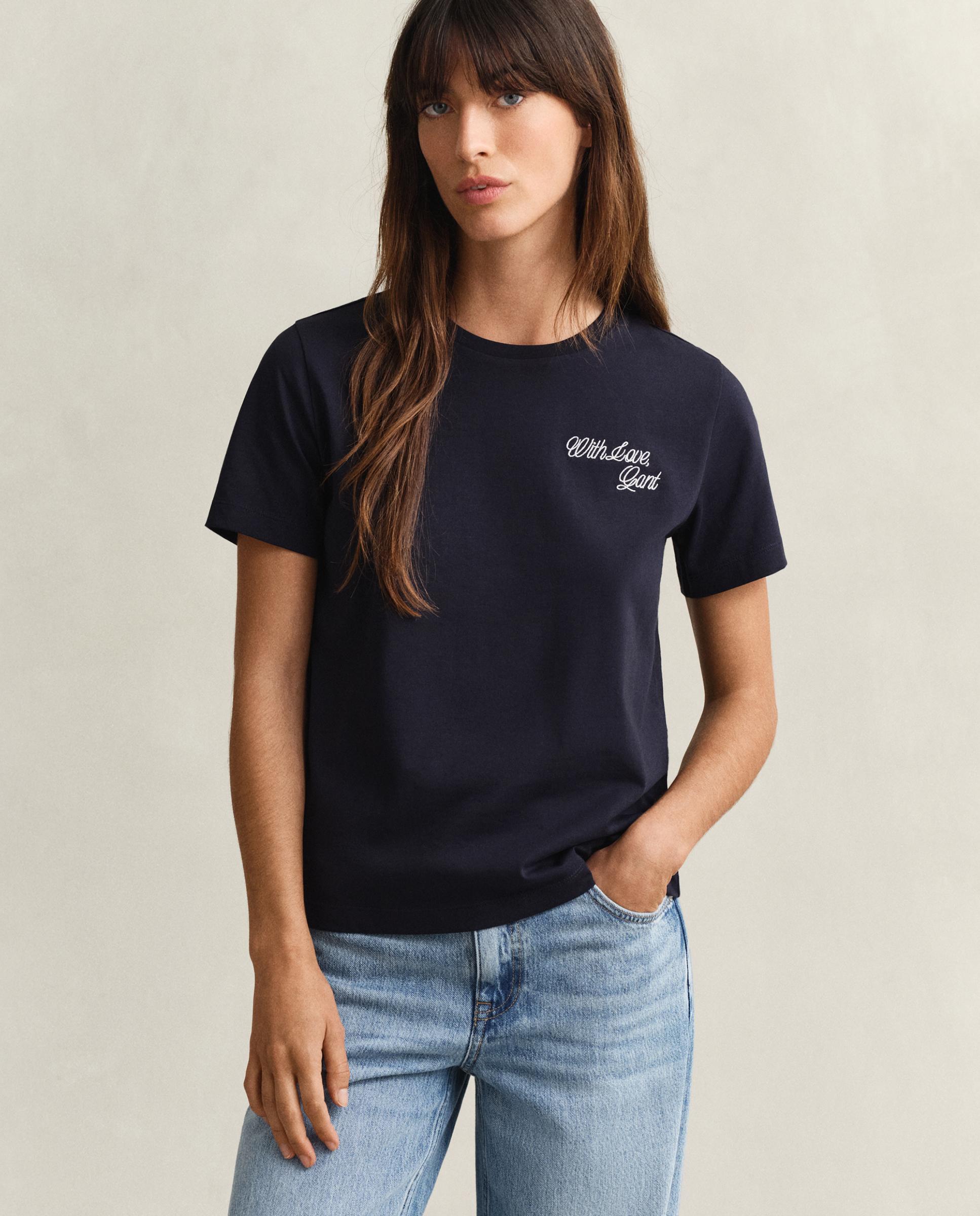 Imagen 0 de Camiseta de mujer Graphic de manga corta Azul