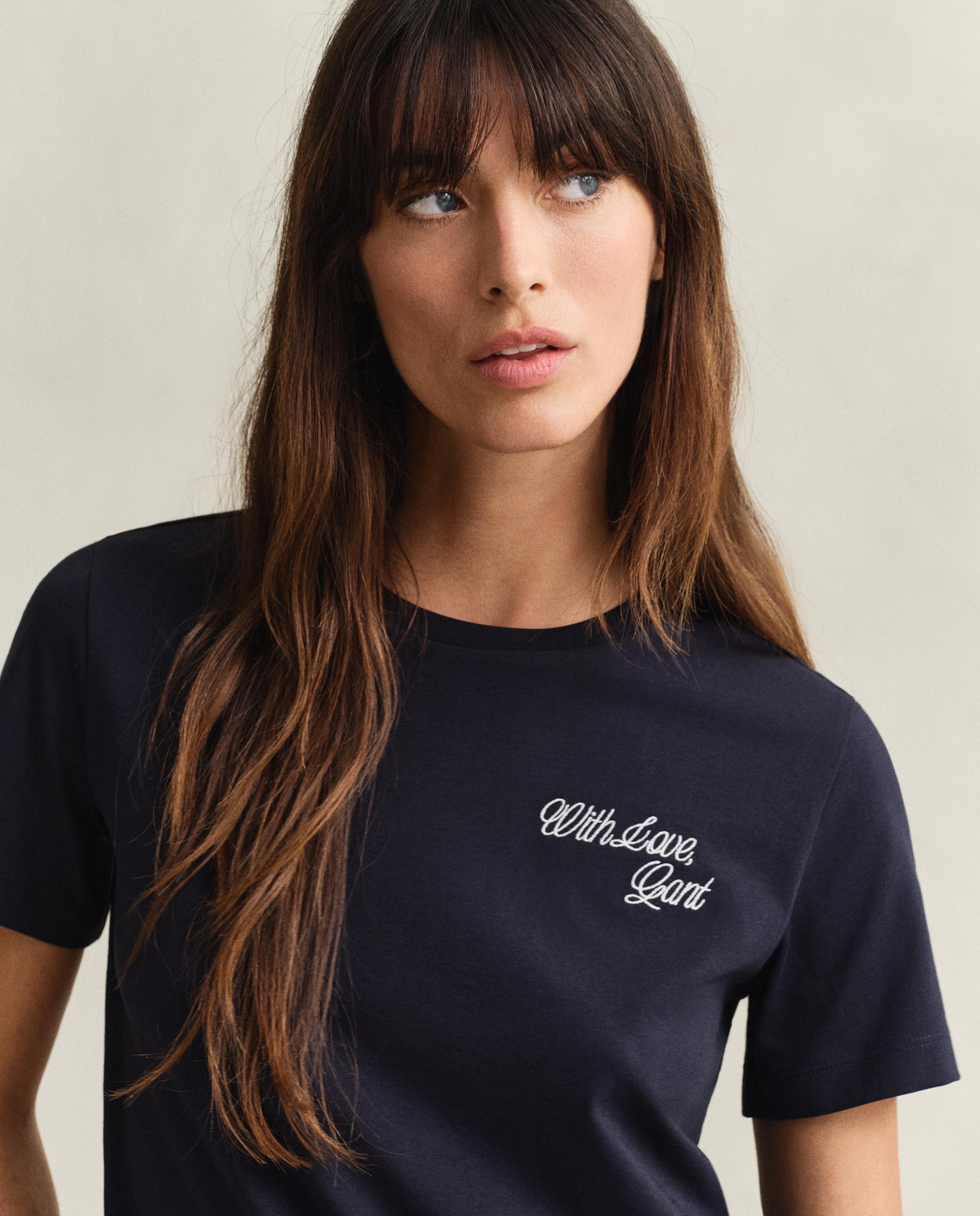 Camiseta de mujer Graphic de manga corta - Gant - Azul Azul-3