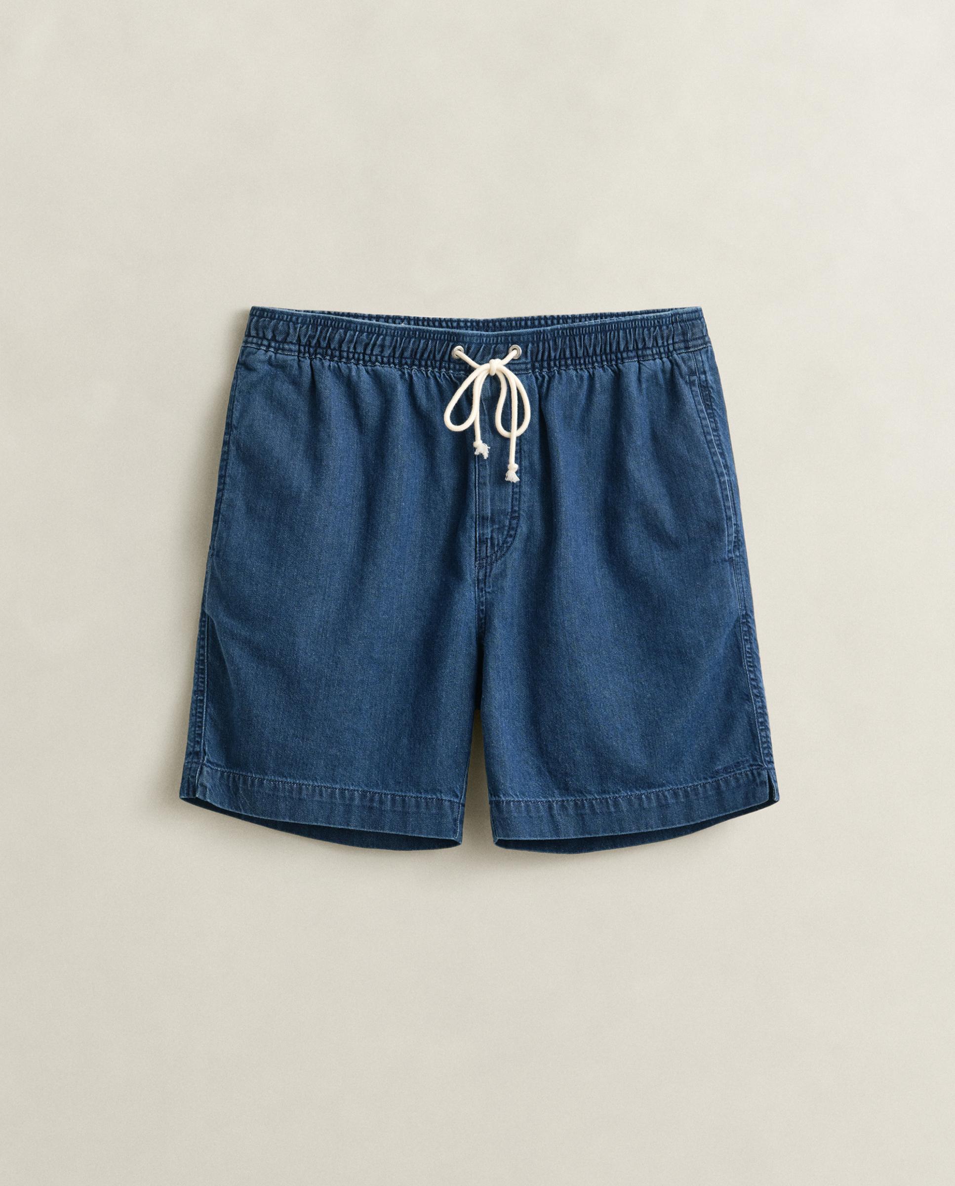 Gant - Pantalones cortos de hombre vaqueros con cordón.