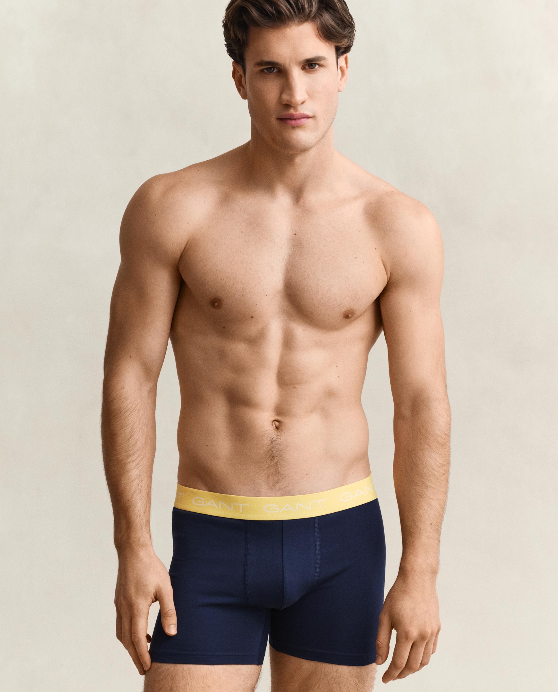 Paquete de tres bóxers básicos con elástico - Gant - Azul Azul-1