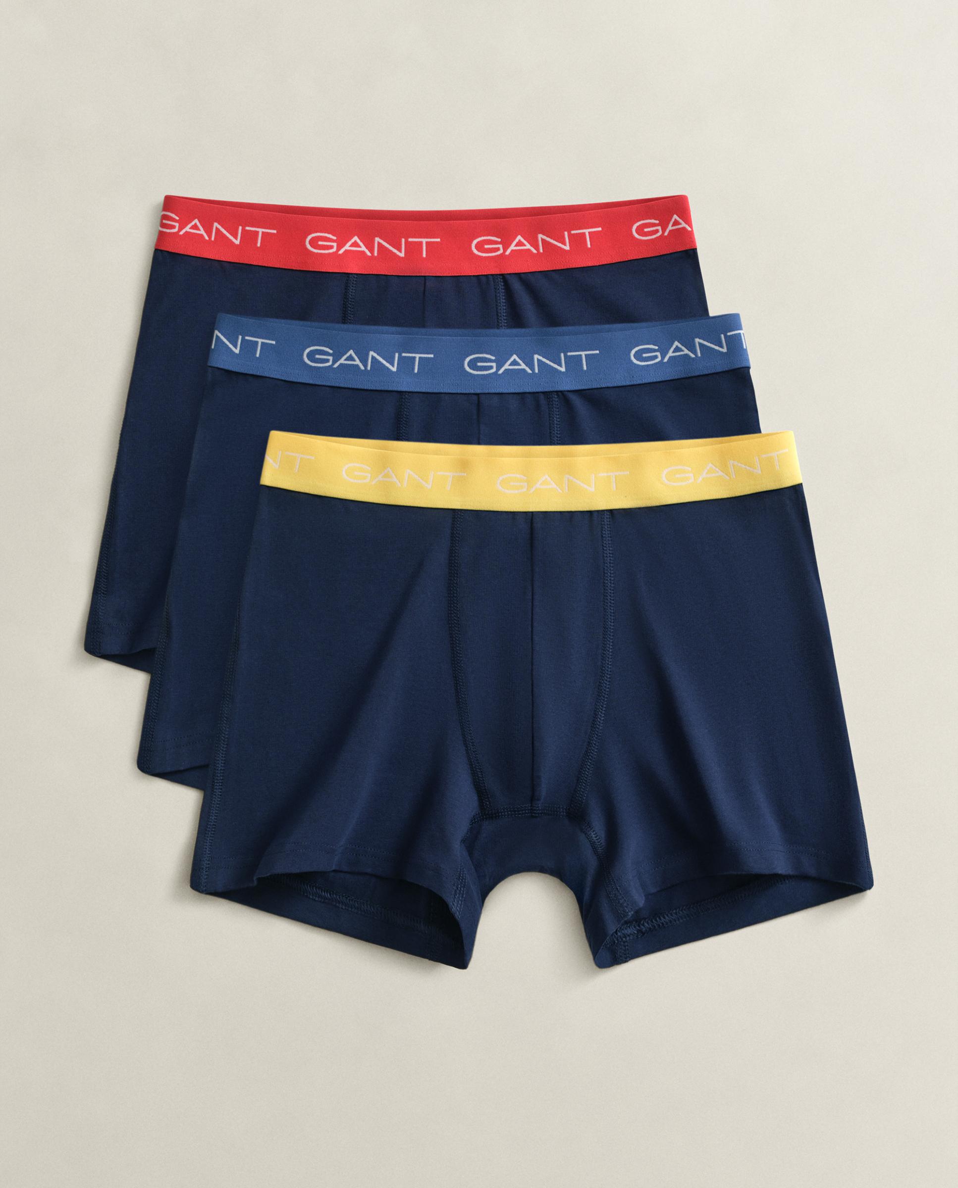Paquete de tres bóxers básicos con elástico - Gant - Azul Azul-4