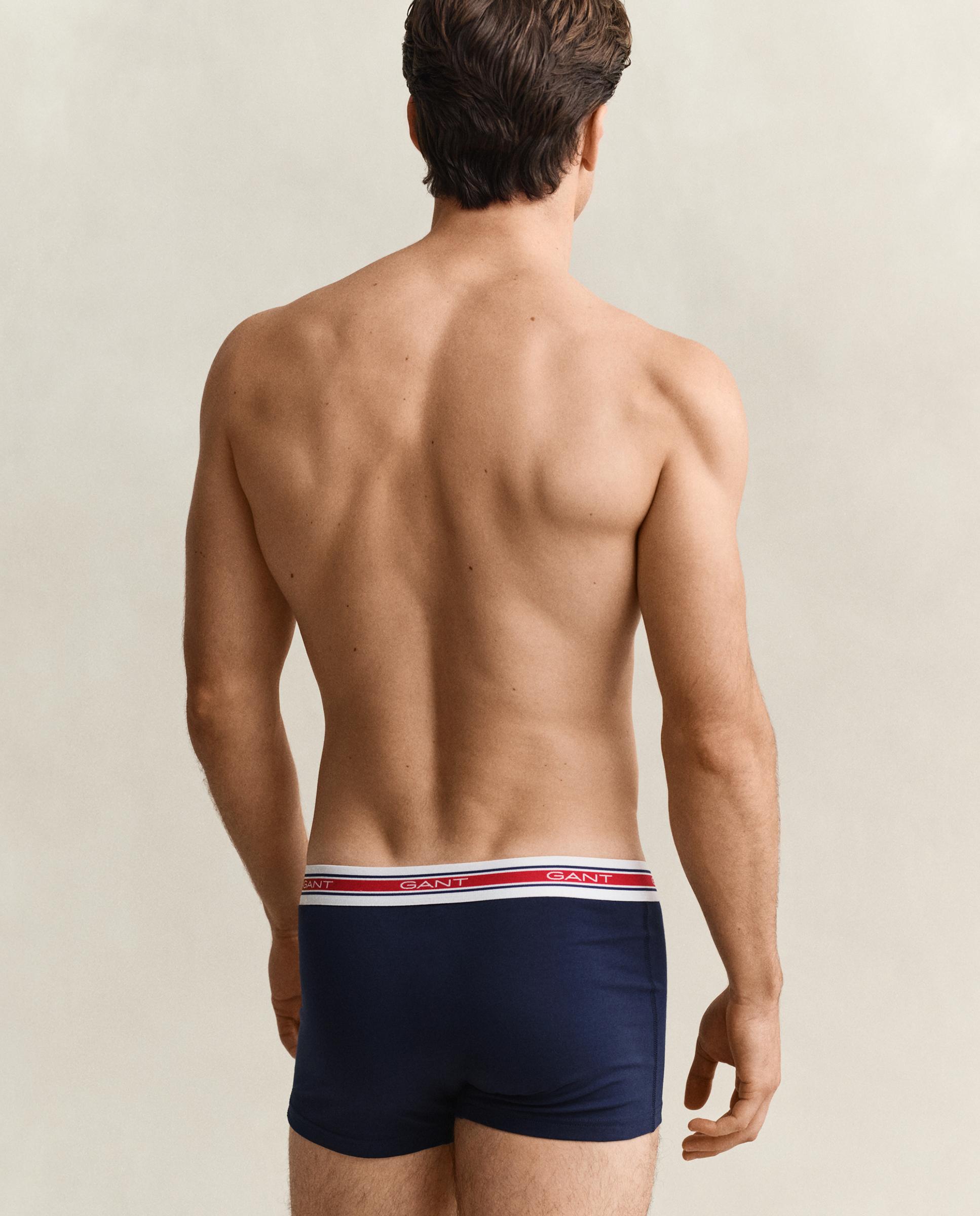Paquete de tres bóxers con cinturilla a rayas - Gant - Azul Azul-2