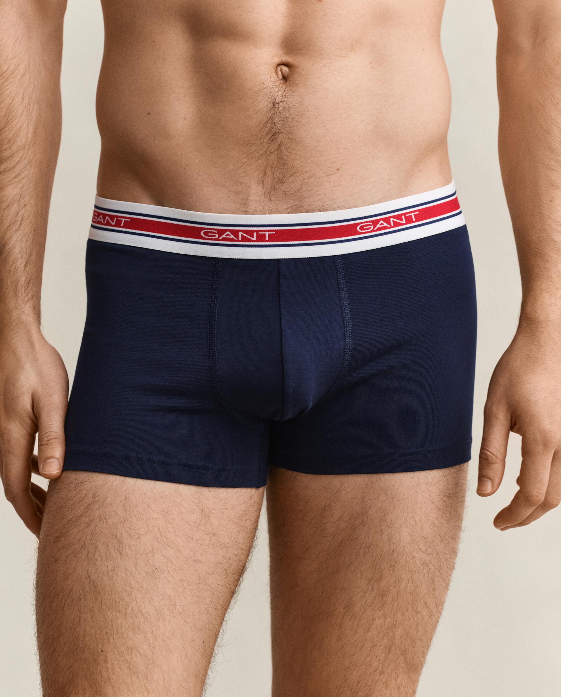 Paquete de tres bóxers con cinturilla a rayas - Gant - Azul Azul-3