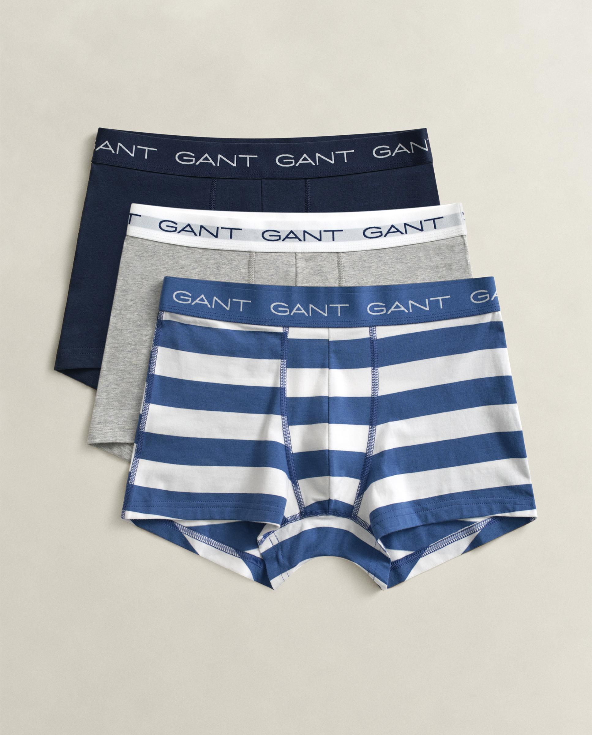 Paquete de tres bóxers de rayas - Gant - Azul Azul-4