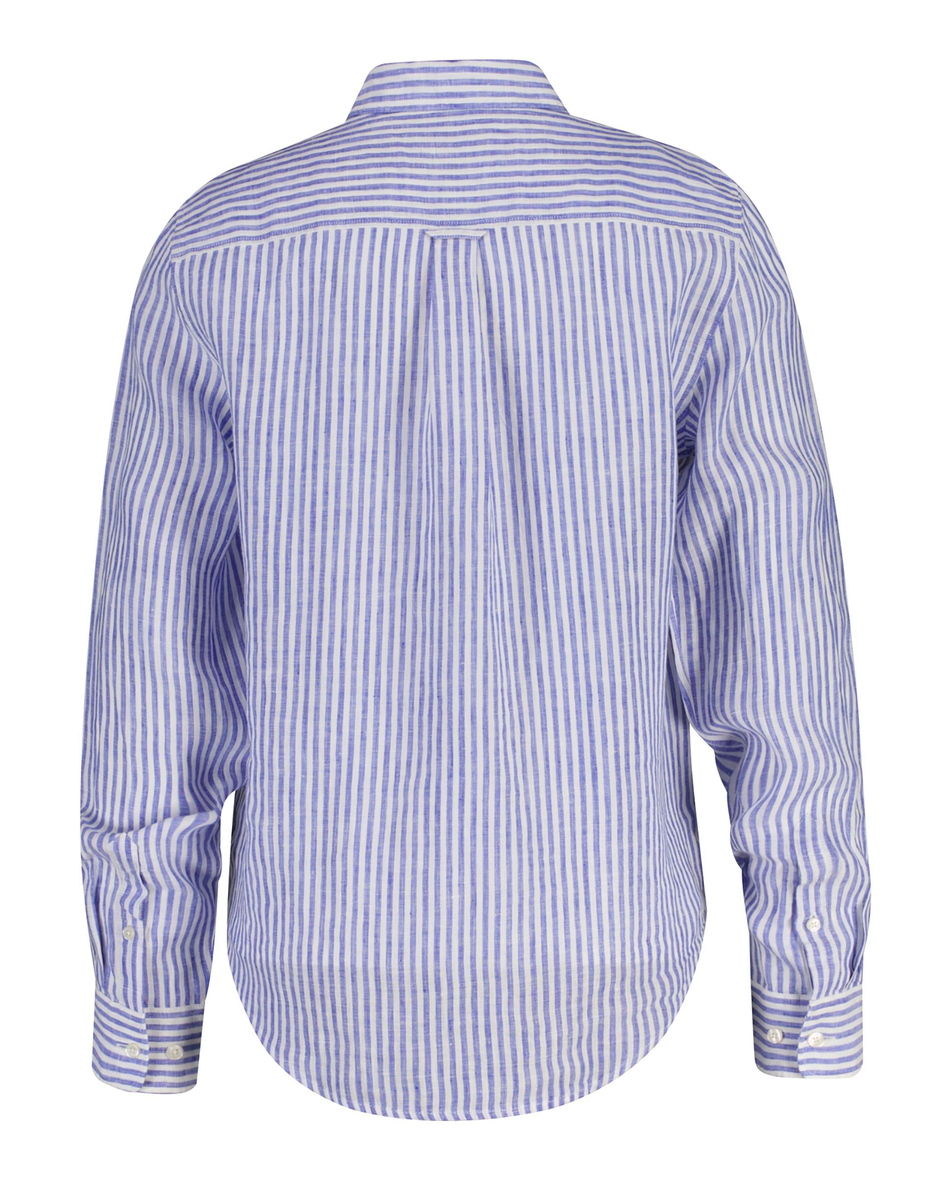 Camisa de mujer de lino a rayas - Gant - Azul Azul-2