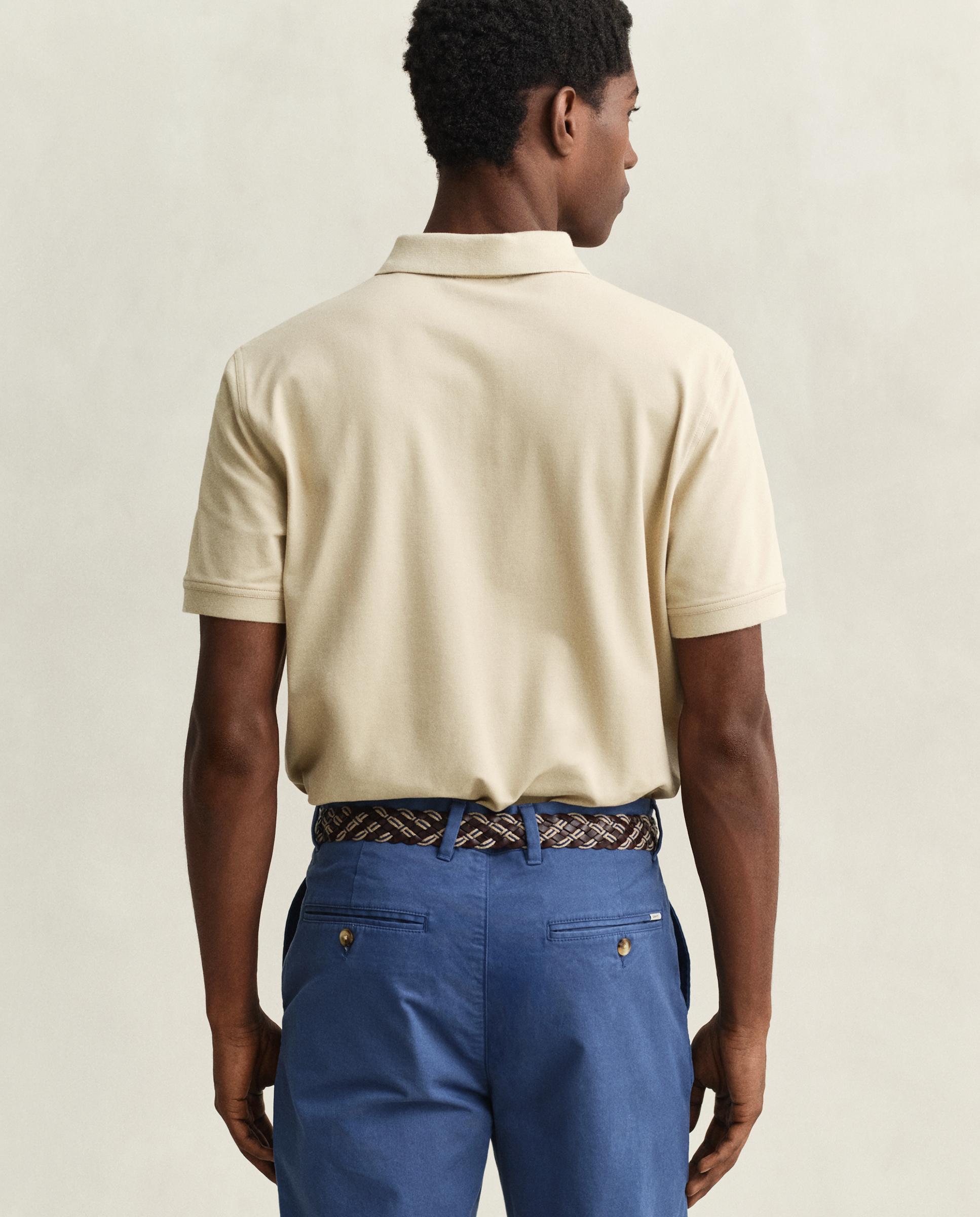 Polo de hombre de piqué con contraste - Gant - Beige Beige-2