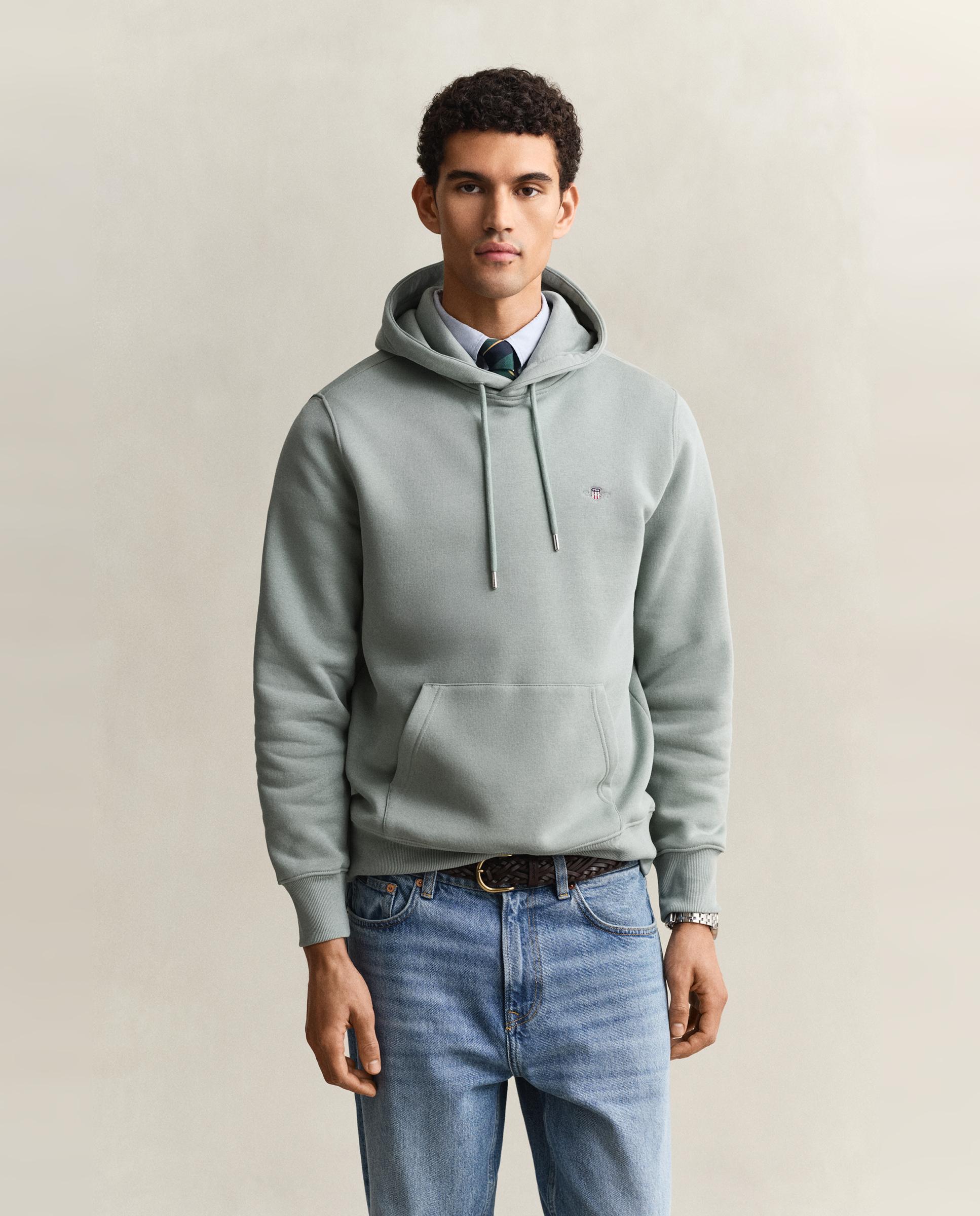 Imagen 0 de Sudadera de hombre con capucha Shield Gris verdoso