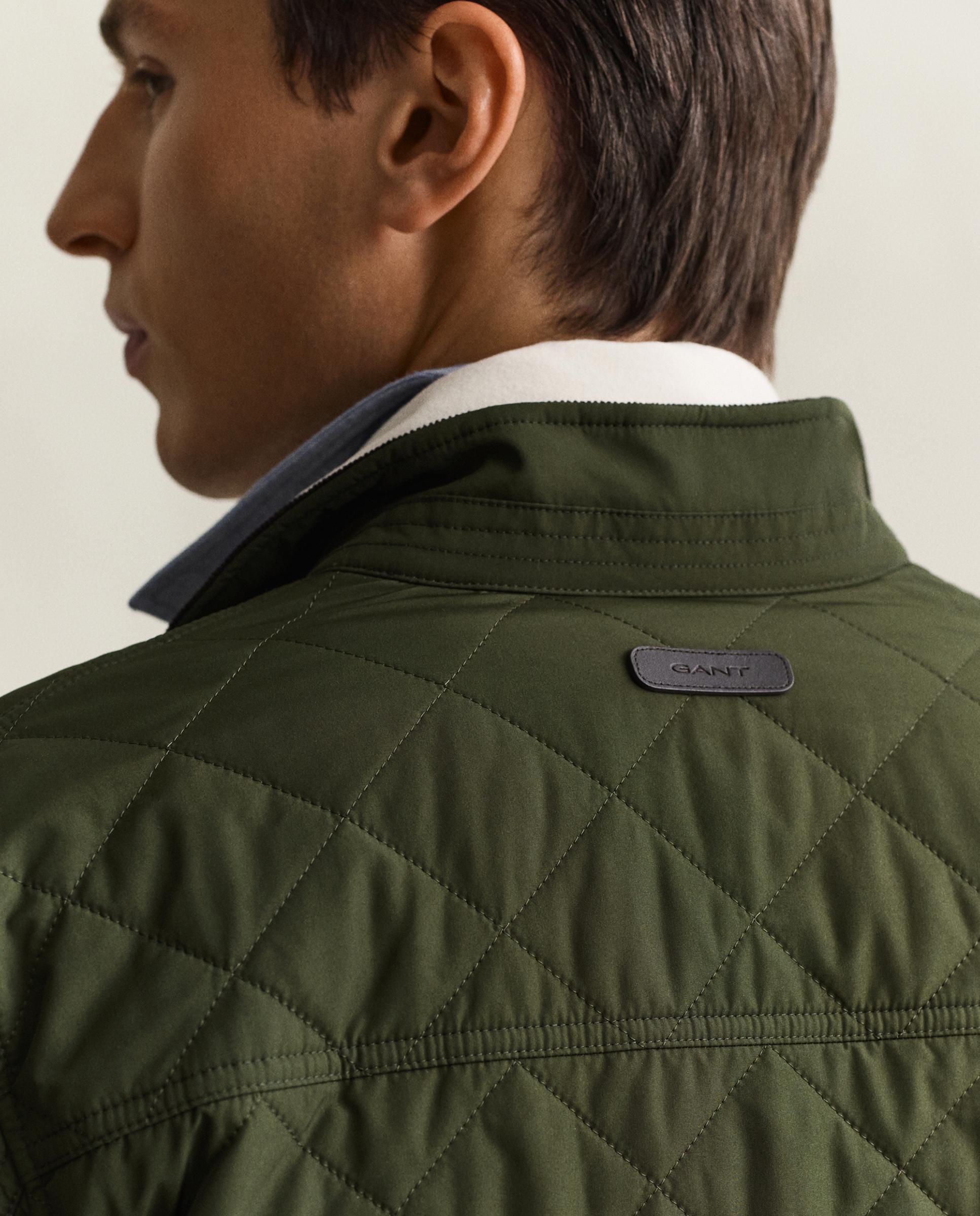 Imagen 2 de Chaqueta de hombre acolchada con cierre de cremallera y botones de presión - Gant - Verde Verde