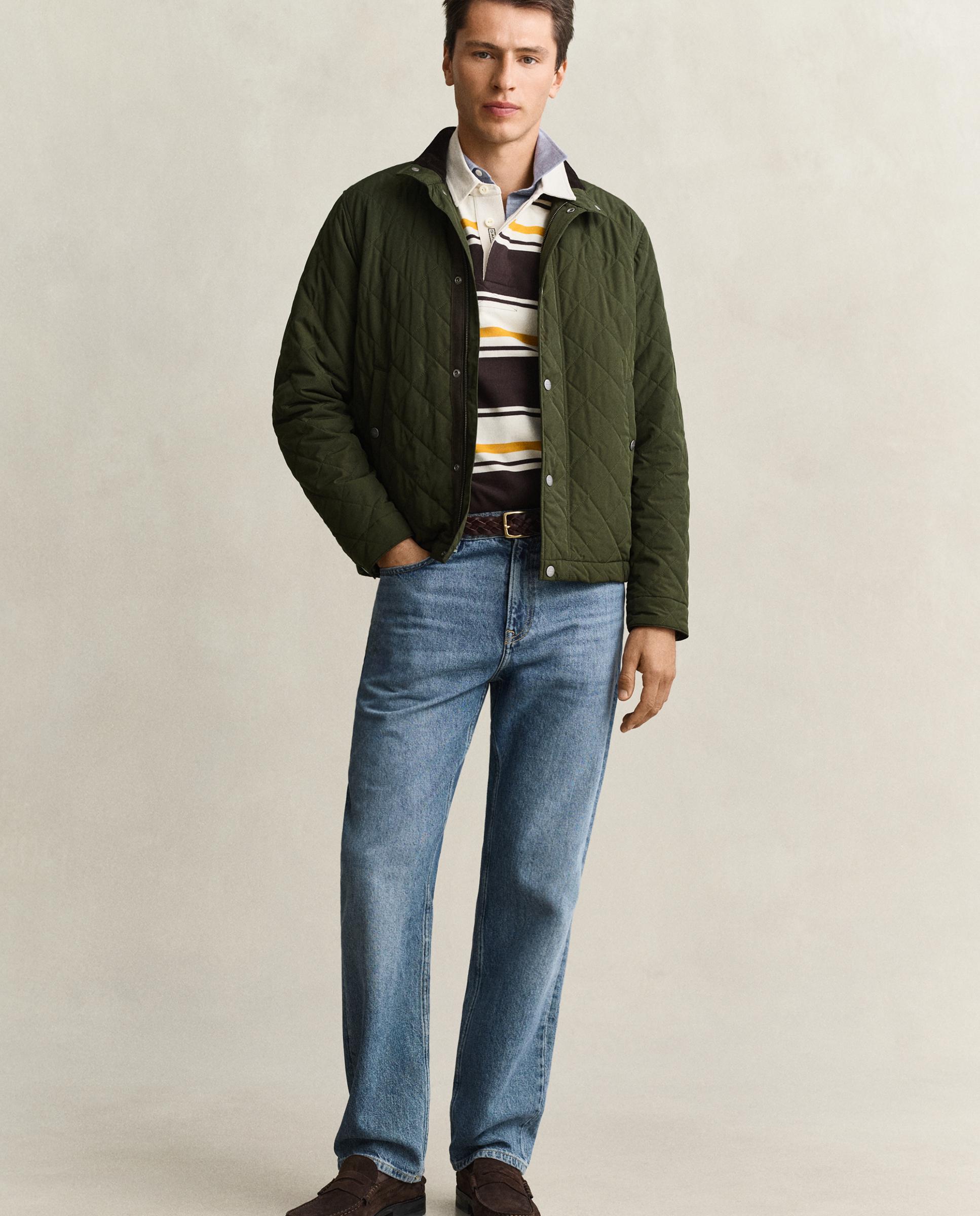 Imagen 4 de Chaqueta de hombre acolchada con cierre de cremallera y botones de presión - Gant - Verde Verde