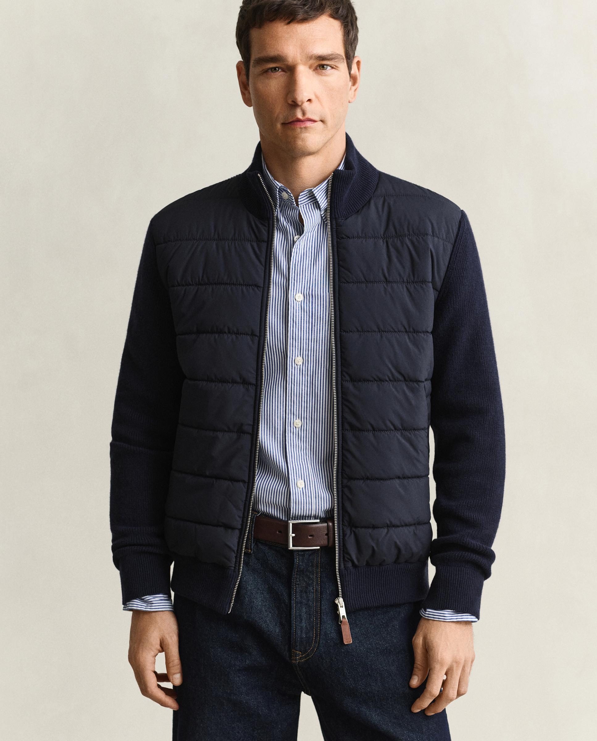 Chaqueta de hombre acolchada con cremallera - Gant - Azul Azul-1