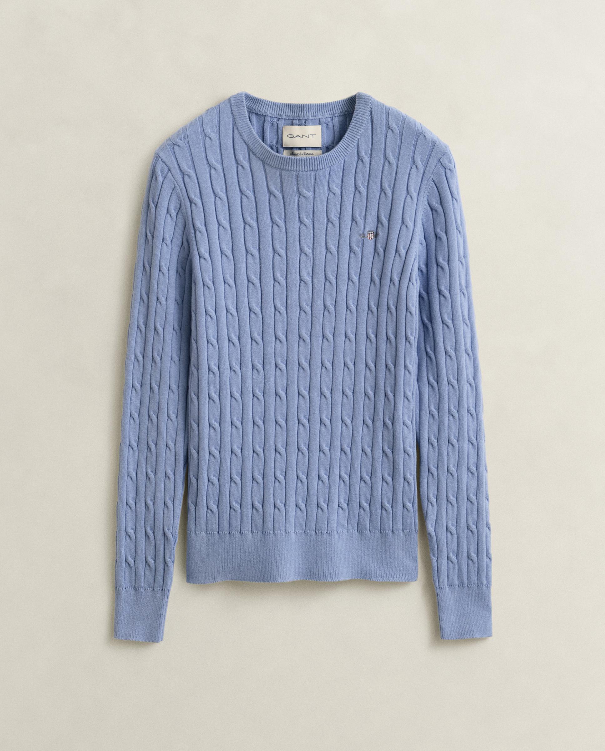 Jersey de mujer de manga larga con logo - Gant - Azul Azul-5