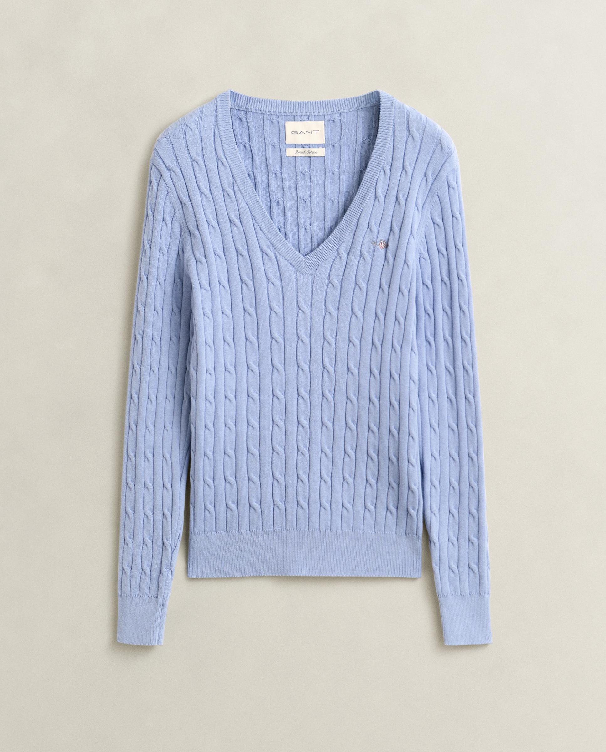 Jersey de mujer de manga larga con logo - Gant - Azul Azul-5