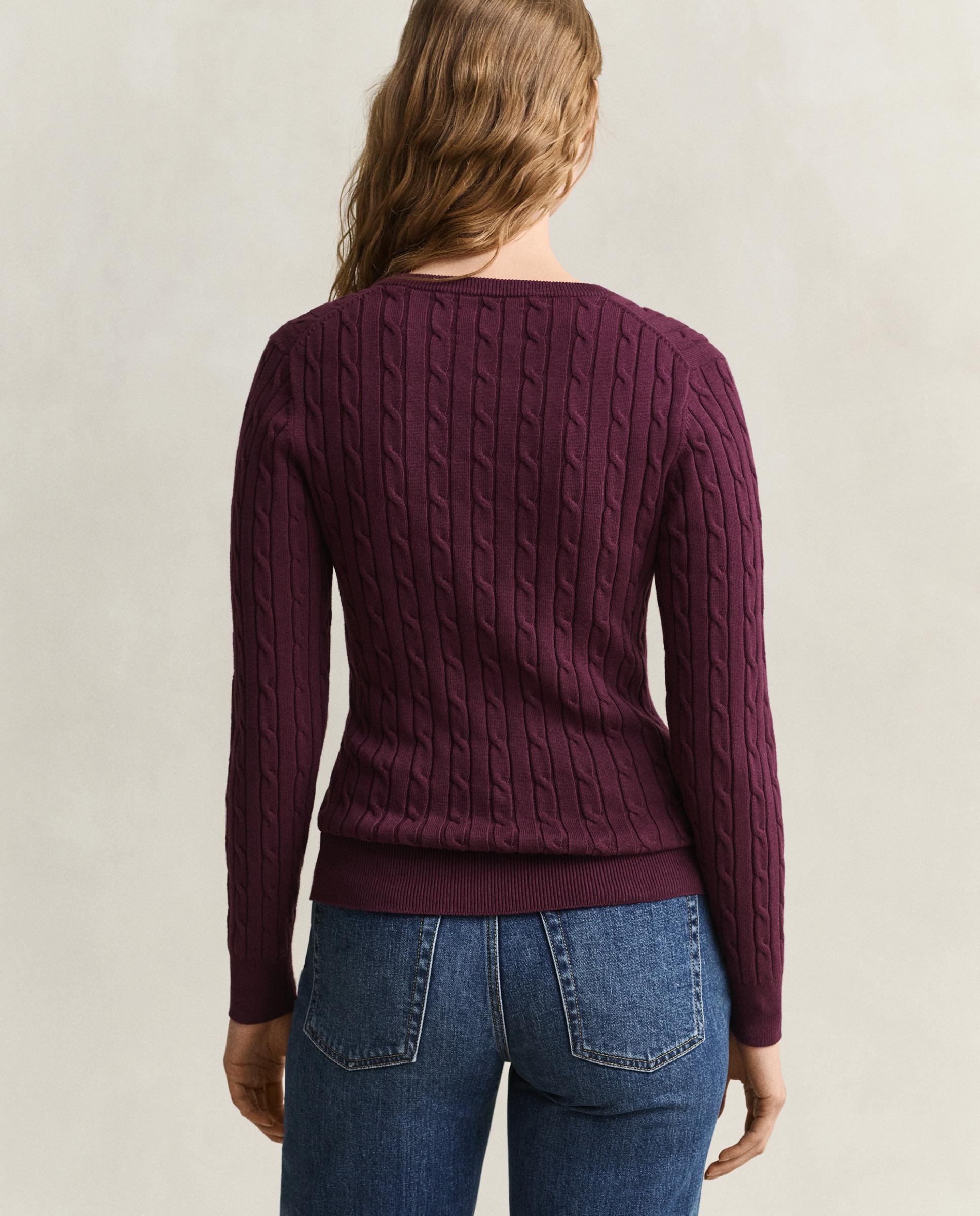 Jersey de mujer de manga larga con logo - Gant - Burdeos Burdeos-2