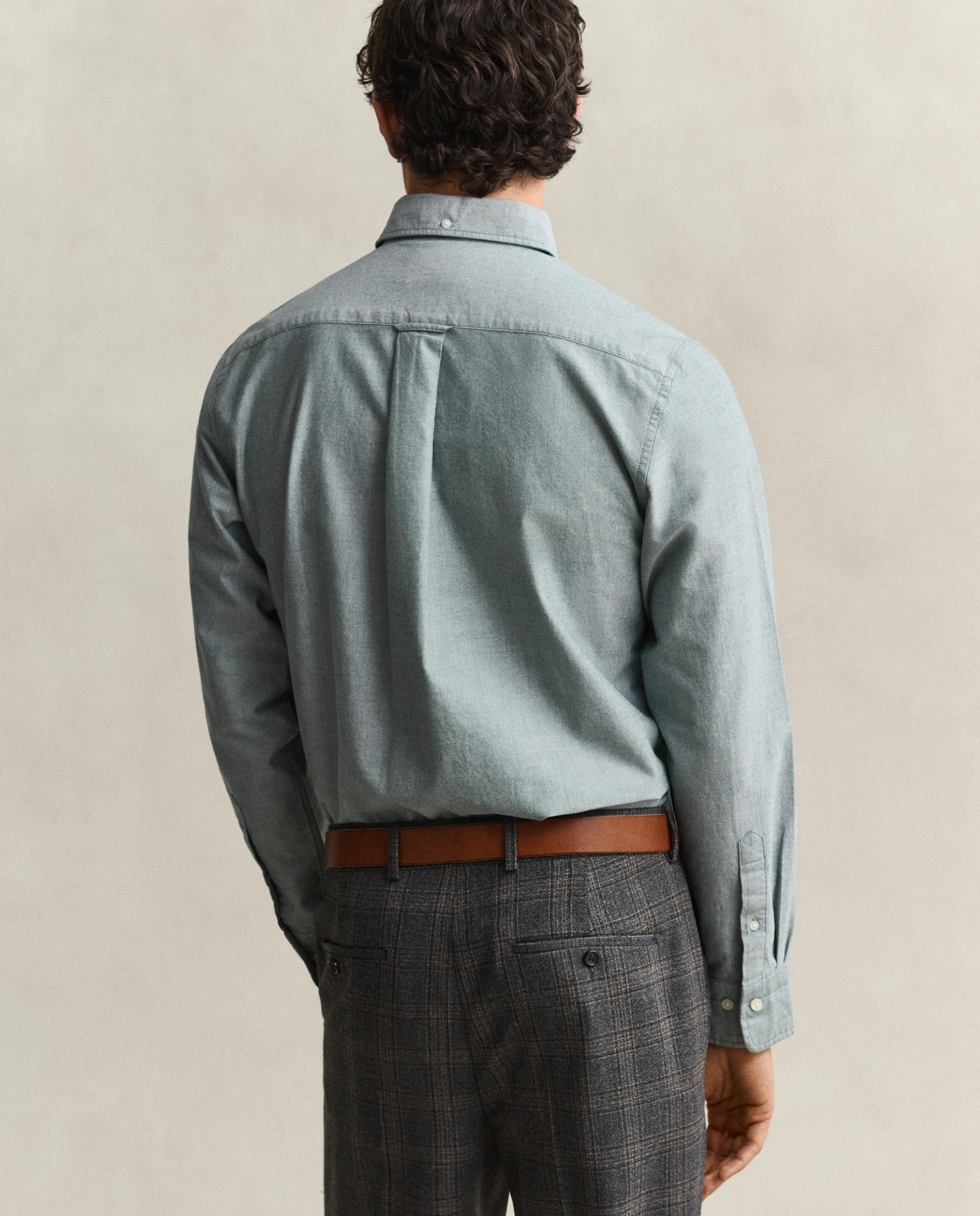 Camisa de hombre Oxford clásica Regular Fit - Gant - Verde grisáceo Verde grisáceo-3