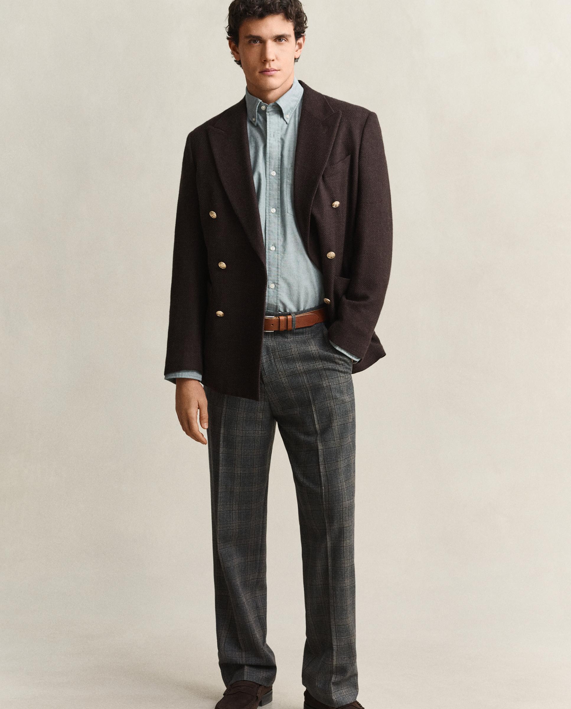 Camisa de hombre Oxford clásica Regular Fit - Gant - Verde grisáceo Verde grisáceo-4