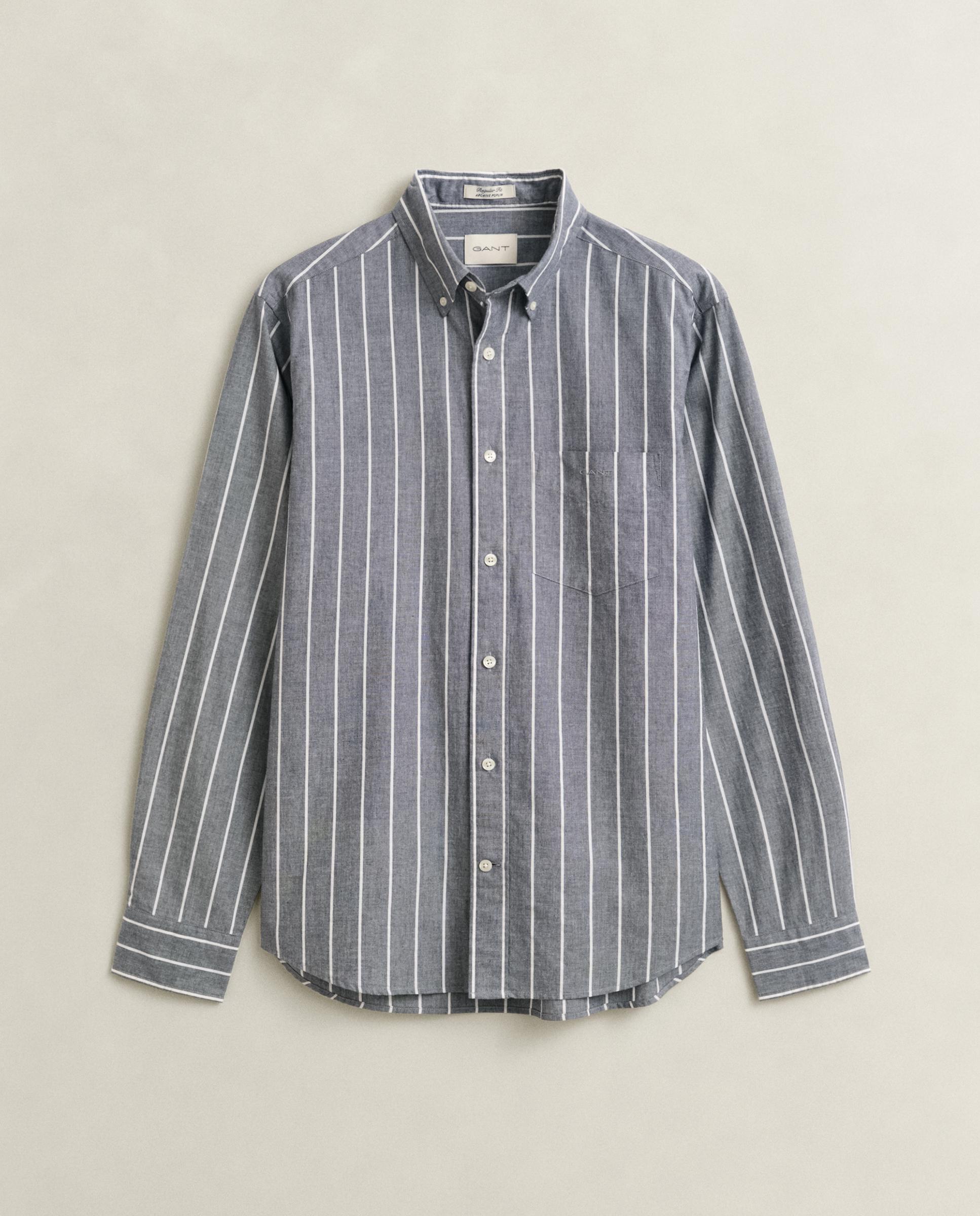 Imagen 5 de Camisa de hombre regular de manga larga - Gant - Índigo Índigo