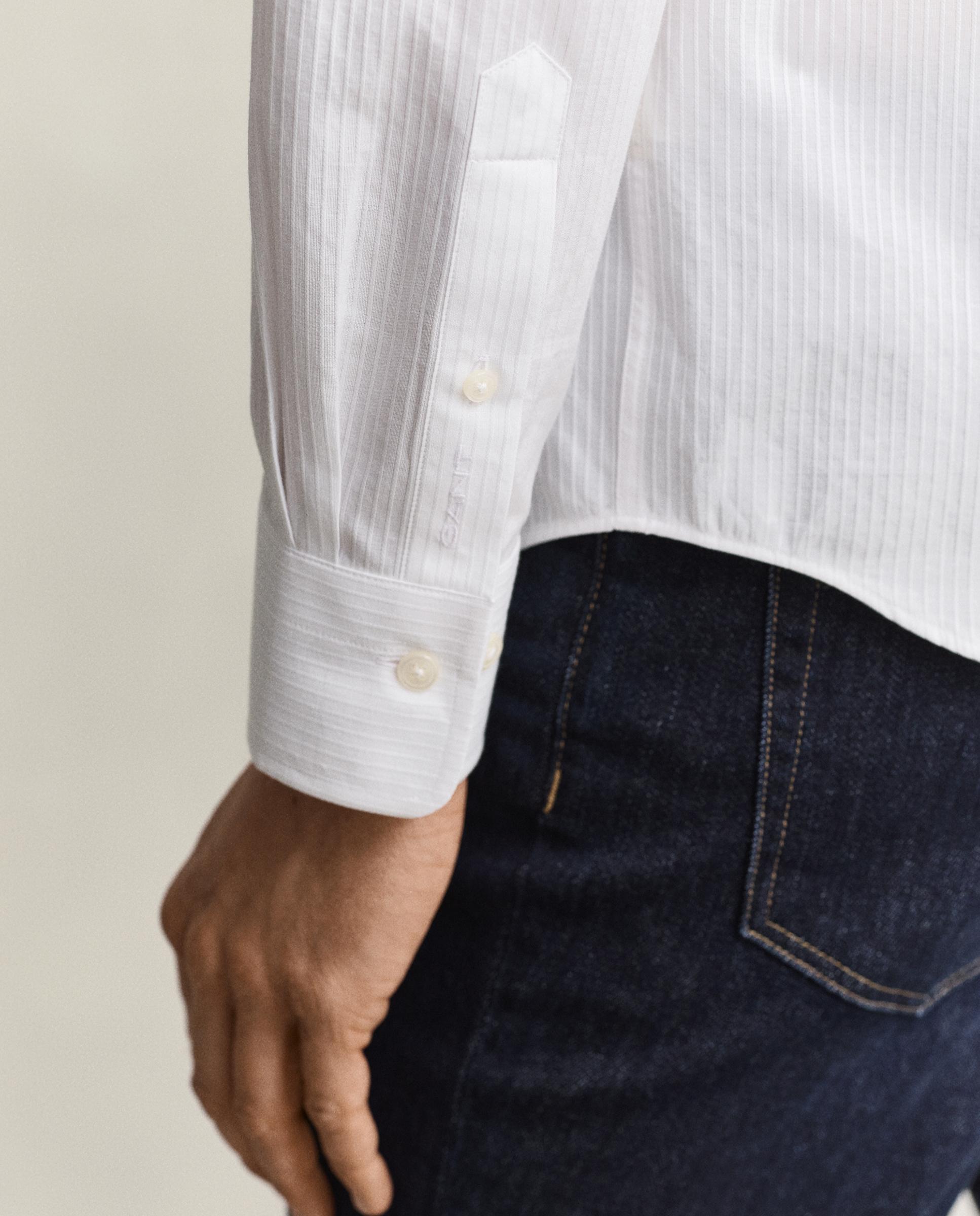 Camisa de hombre regular de manga larga - Gant - Blanco Blanco-3