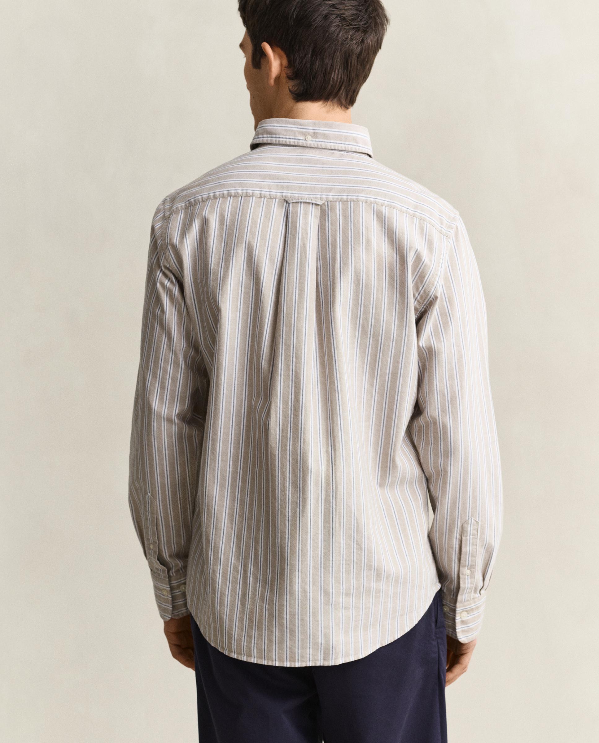 Camisa de hombre oxford de manga larga - Gant - Gris Gris-2