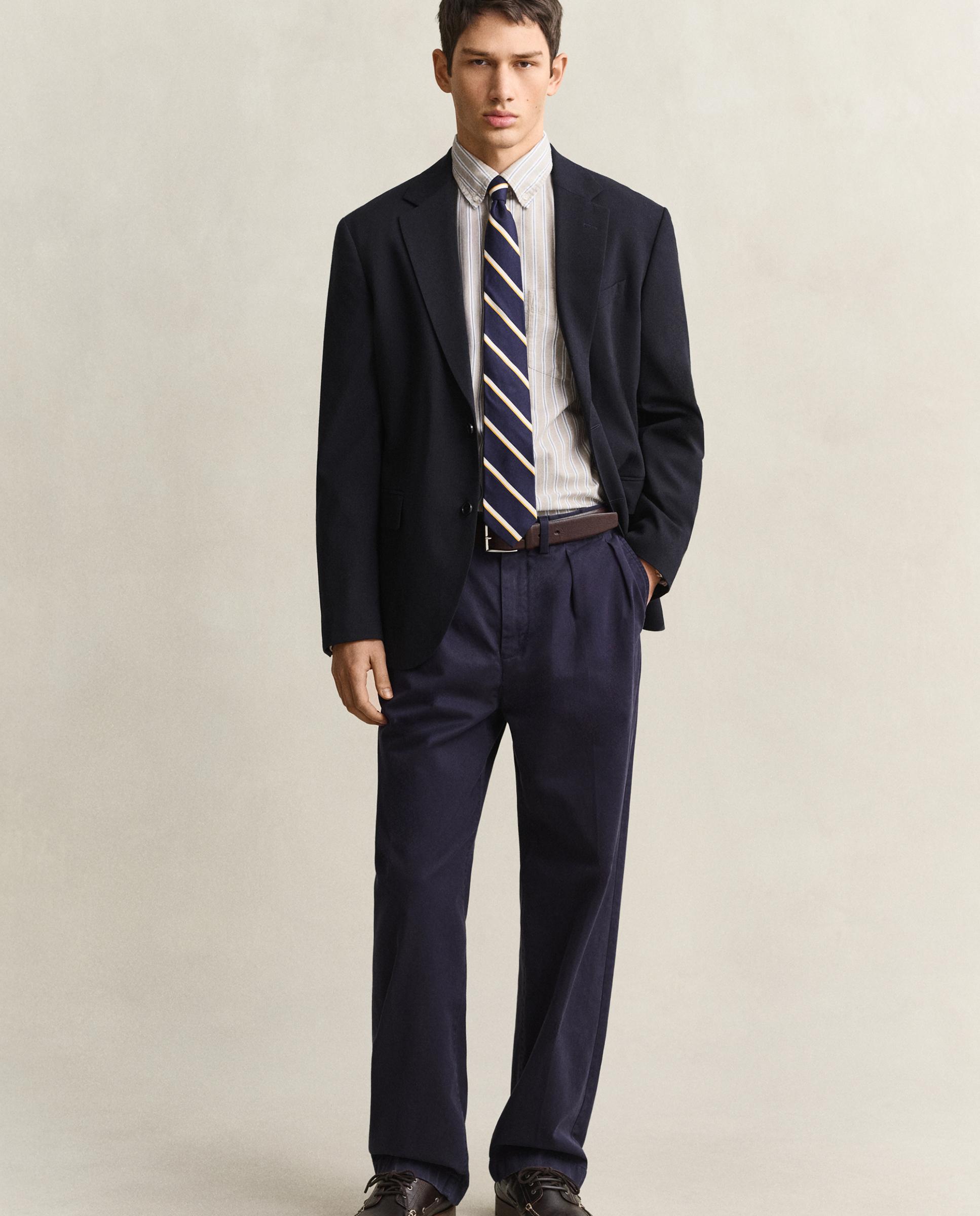 Camisa de hombre oxford de manga larga - Gant - Gris Gris-3
