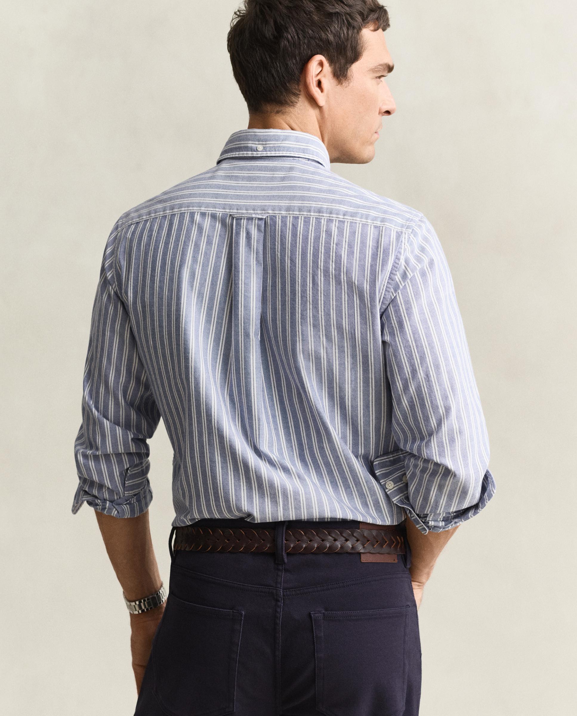 Camisa de hombre oxford de manga larga - Gant - Azul Azul-2