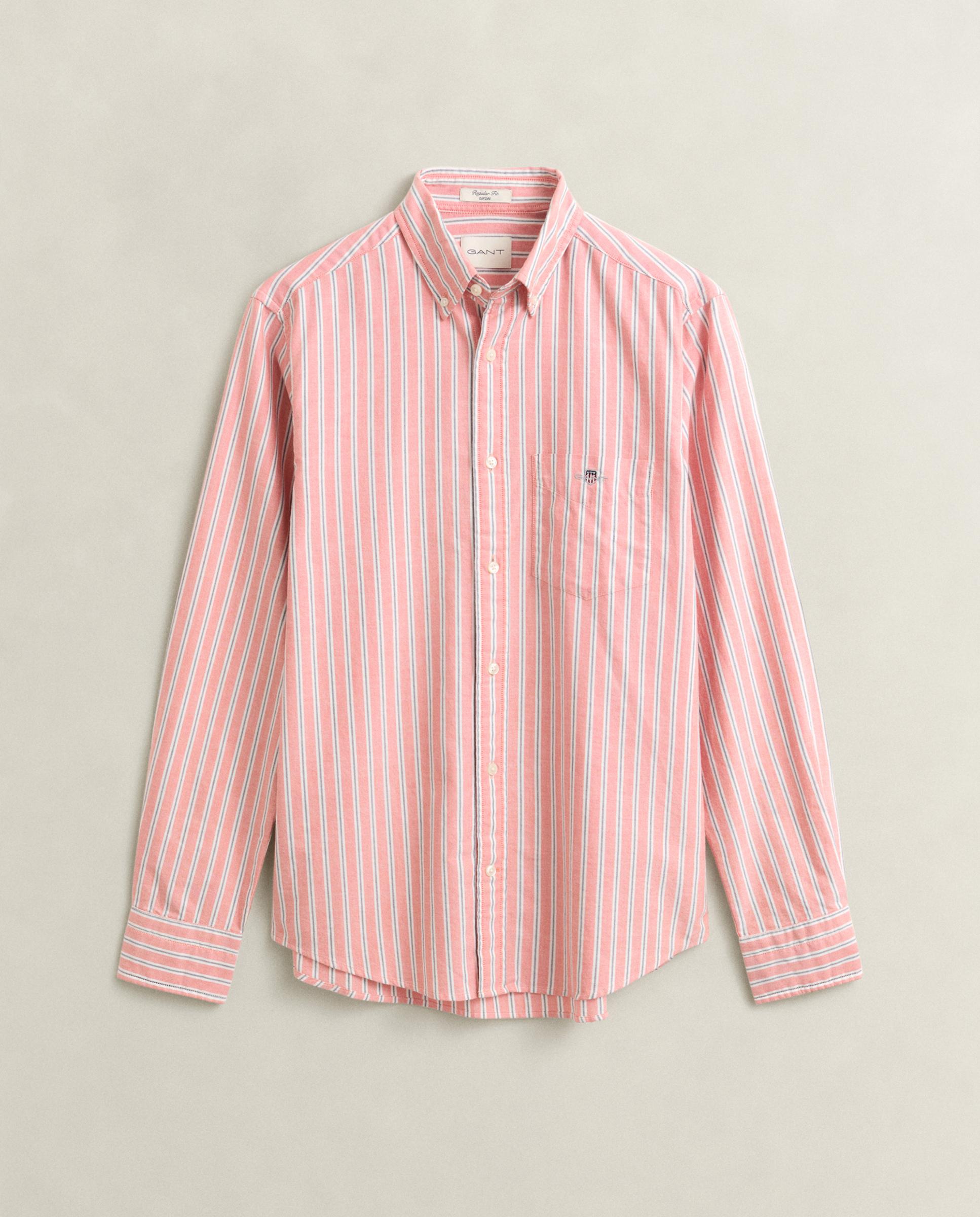 Camisa de hombre oxford de manga larga - Gant - Rojo Rojo-4