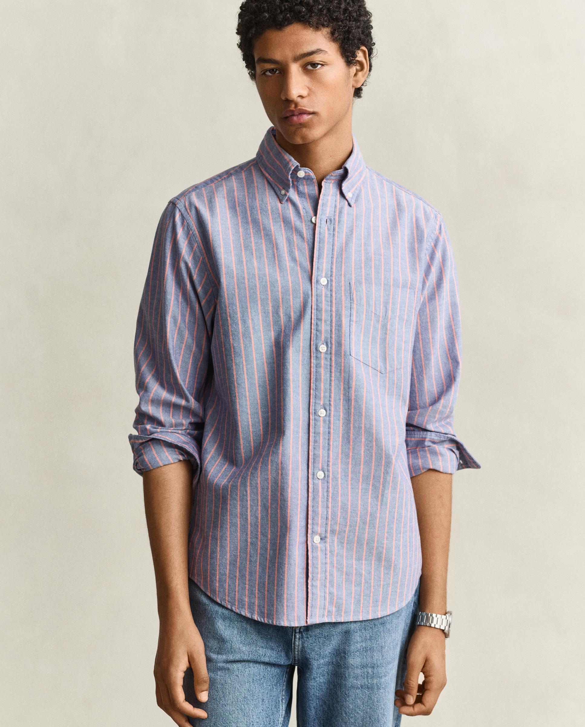 Camisa de hombre oxford de manga larga - Gant - Azul Azul-1